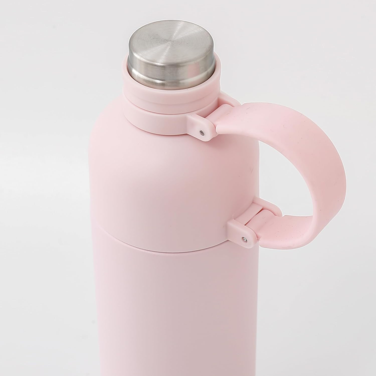 Kuber Industries Water Bottle | Vacuum Insulated Travel Bottle | Hot & Cold Water Bottle | Sipper Bottle for Kids | Thermos Flask for Gym Bottle | MYZ-230802D | 500 ML | Light Pink