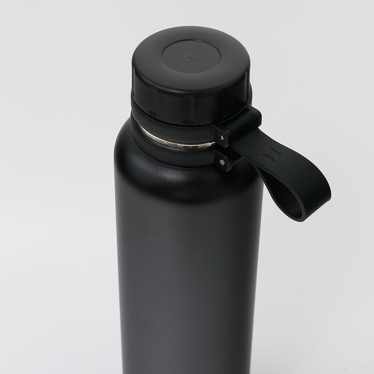 Kuber Industries Water Bottle | Vacuum Insulated Travel Bottle | Hot & Cold Water Bottle | Water Bottle with Handle | Thermos Flask for Gym Bottle | MYZ-230803A | 1100 ML | Black