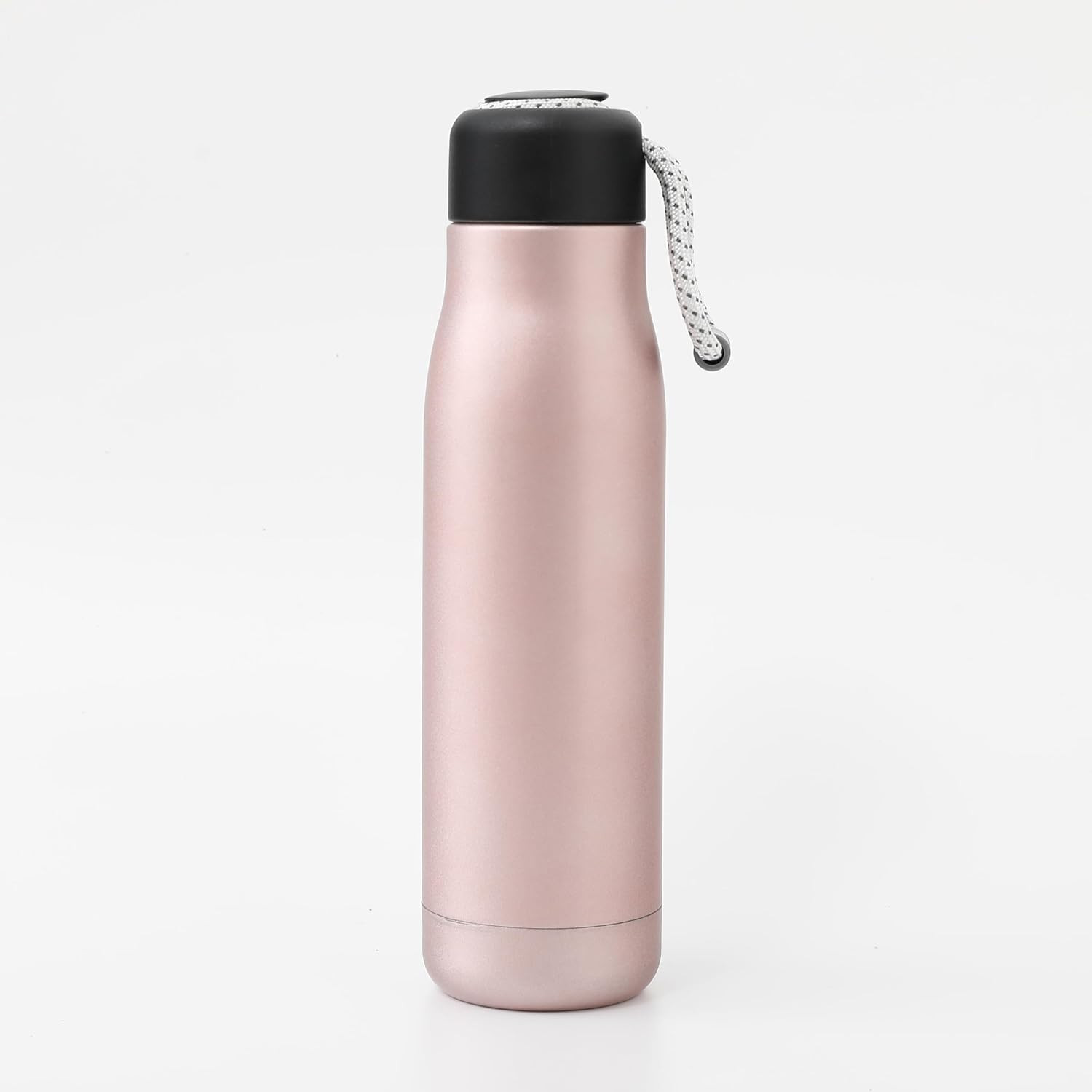 Kuber Industries Water Bottle | Vacuum Insulated Travel Bottle | Hot & Cold Water Bottle | Water Bottle with Carry Handle | Thermos Flask for Gym Bottle | MYZ-230805E | 550 ML | Pink