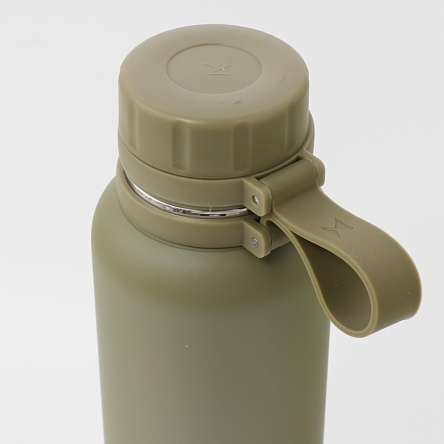 Kuber Industries Water Bottle | Vacuum Insulated Travel Bottle | Hot & Cold Water Bottle | Water Bottle with Handle | Thermos Flask for Gym Bottle | MYZ-230803D | 1100 ML | Olive Green