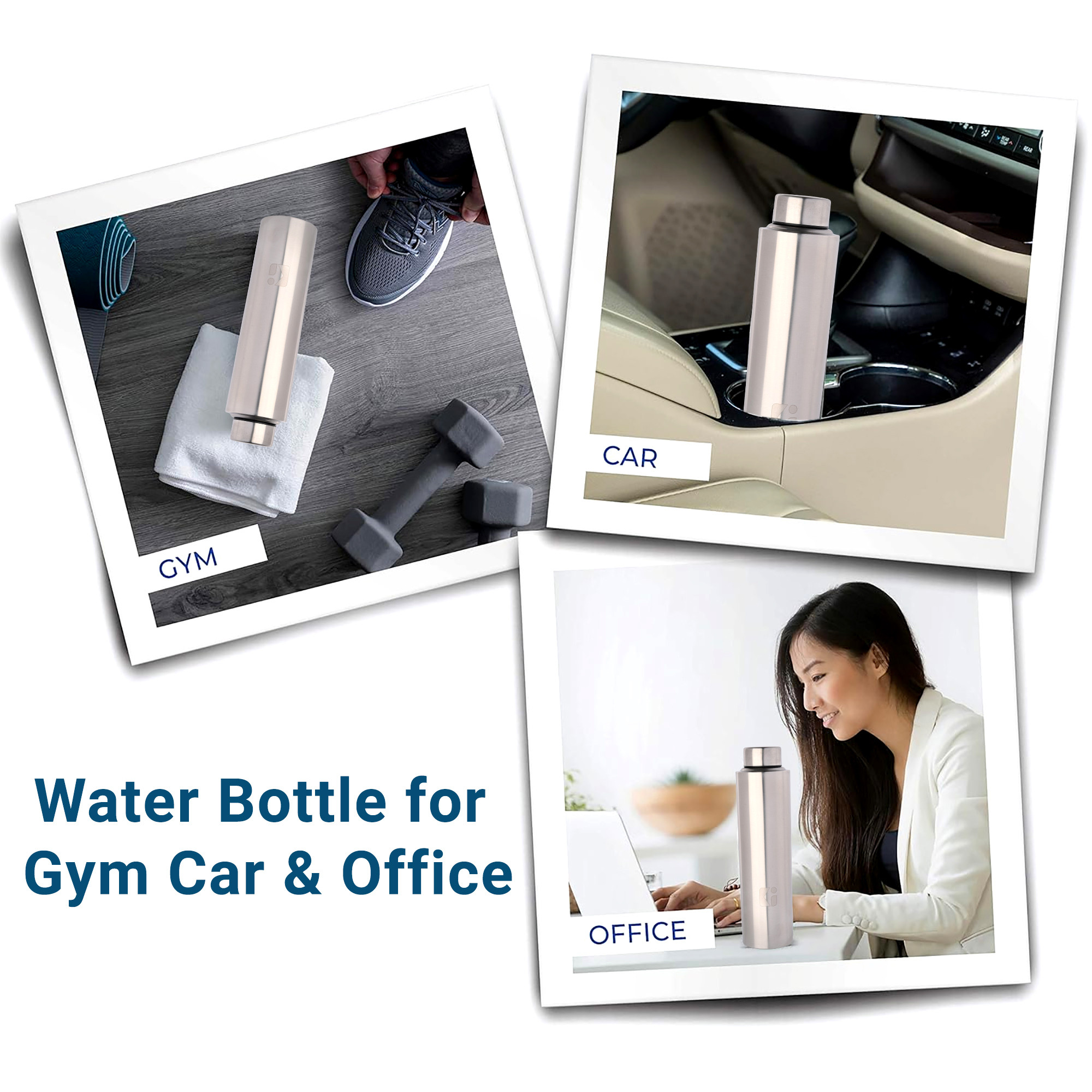 Kuber Industries Water Bottle 1 Litre Stainless Steel Fridge Water Bottles  Pani Ki Bottle  Water Bottle for Gym Cycling  Running  Silver