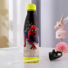 Water Bottle with 2 Lids | Marvel Spiderman | 500 ml Insulated Sipper Bottle for Adults &amp; Kids with Straw | BPA-Free | Stainless Steel Bottle for Travel-Gym &amp; Sports | Red