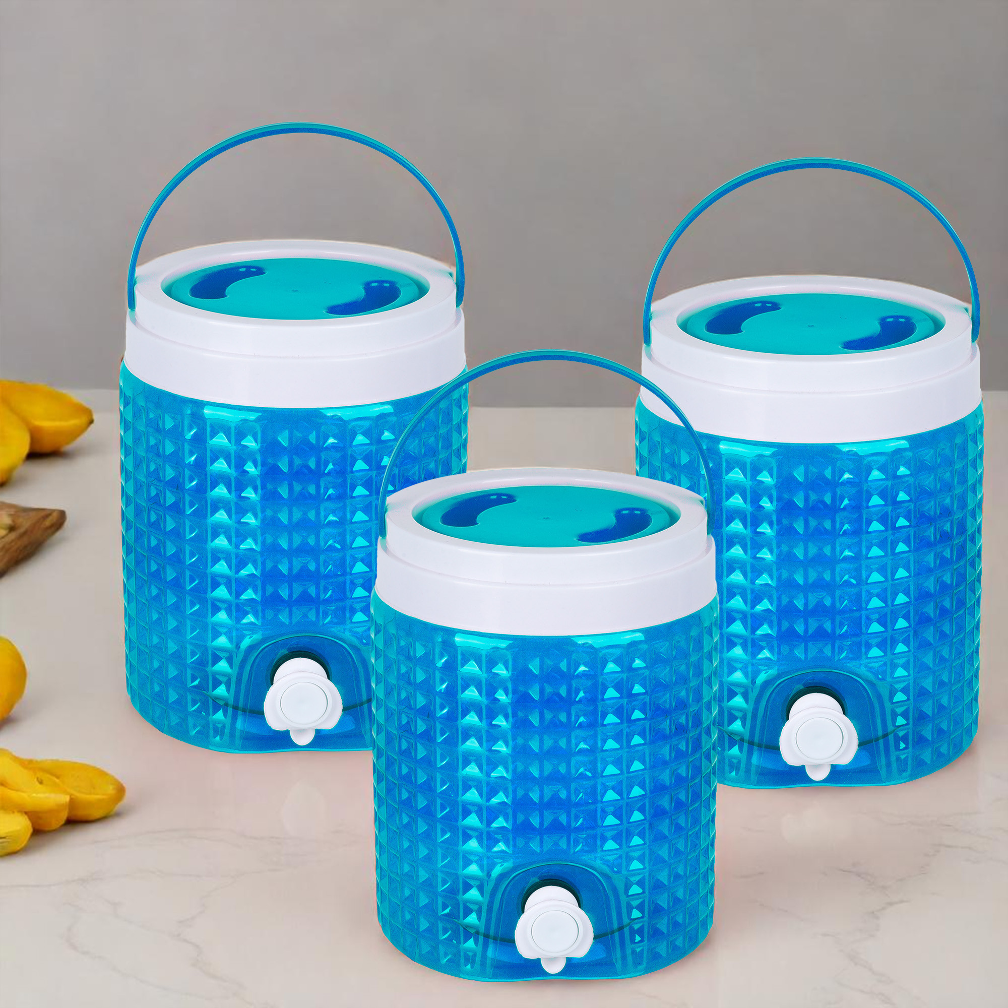 Kuber Industries Water Camper | Travelling Water Jug | Water Jug Camper for Home-Travel-Picnic-Office | Water Dispenser Can | Jug with Tap | Water Storage Container | 4.5 LTR | Blue