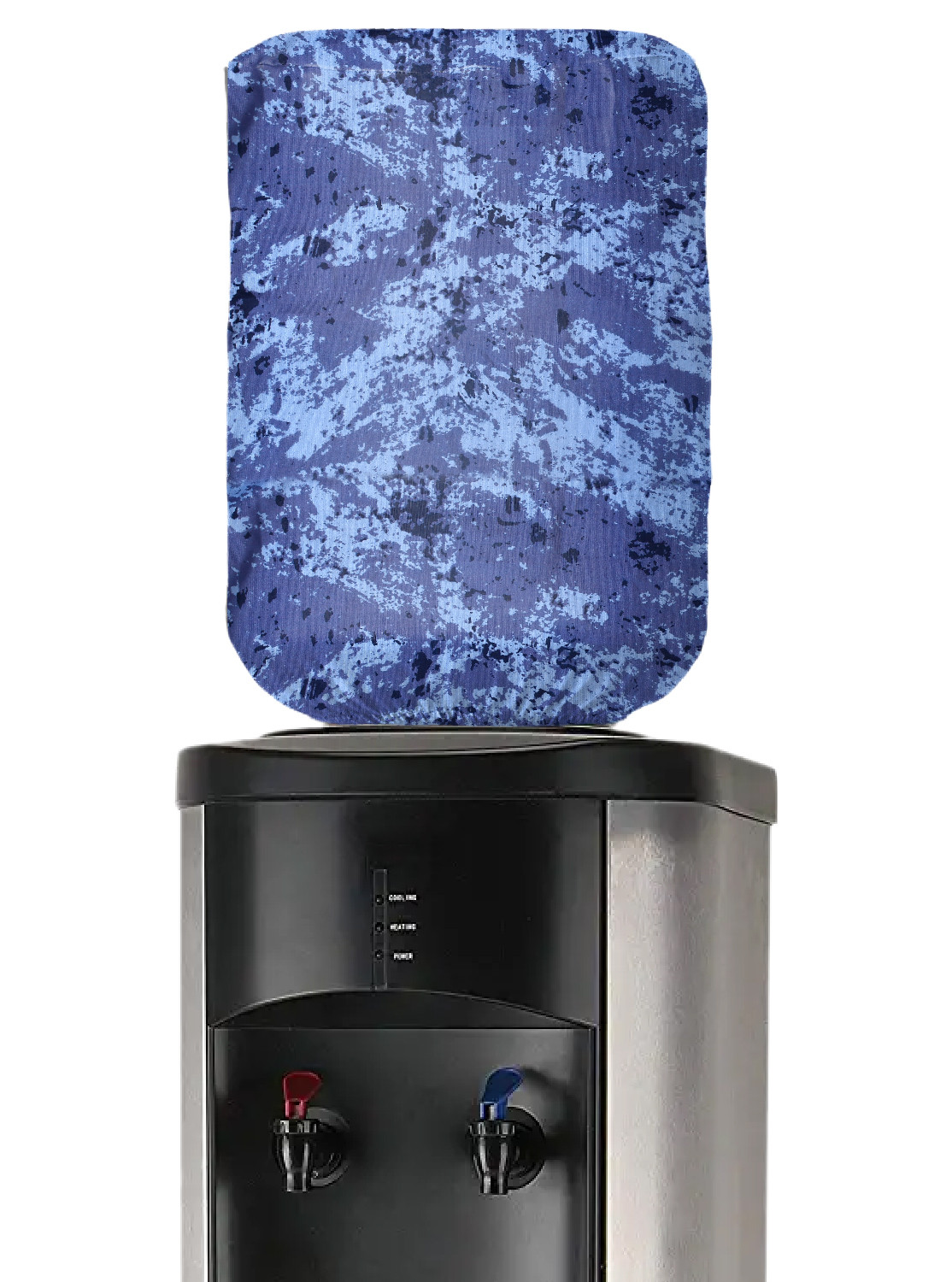 Kuber Industries Water Dispenser Bottle Cover|Camo Print & Stretchy Polyester Fabric|Bottle Protector with Elastic Closure,20Ltr, (Navy Blue)