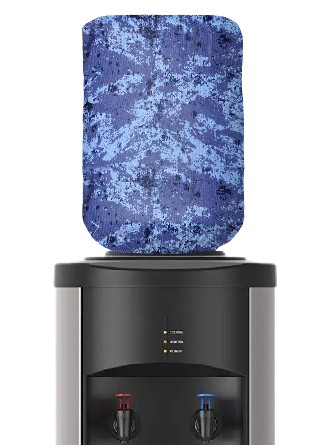 Kuber Industries Water Dispenser Bottle Cover|Camo Print & Stretchy Polyester Fabric|Bottle Protector with Elastic Closure,20Ltr, (Navy Blue)