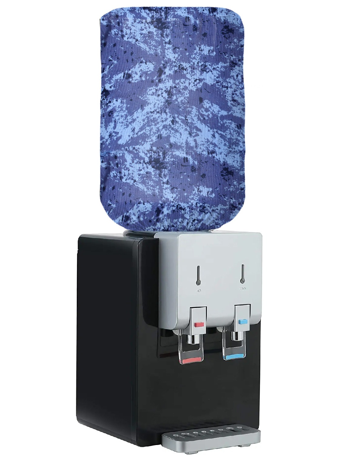 Kuber Industries Water Dispenser Bottle Cover|Camo Print & Stretchy Polyester Fabric|Bottle Protector with Elastic Closure,20Ltr, (Navy Blue)