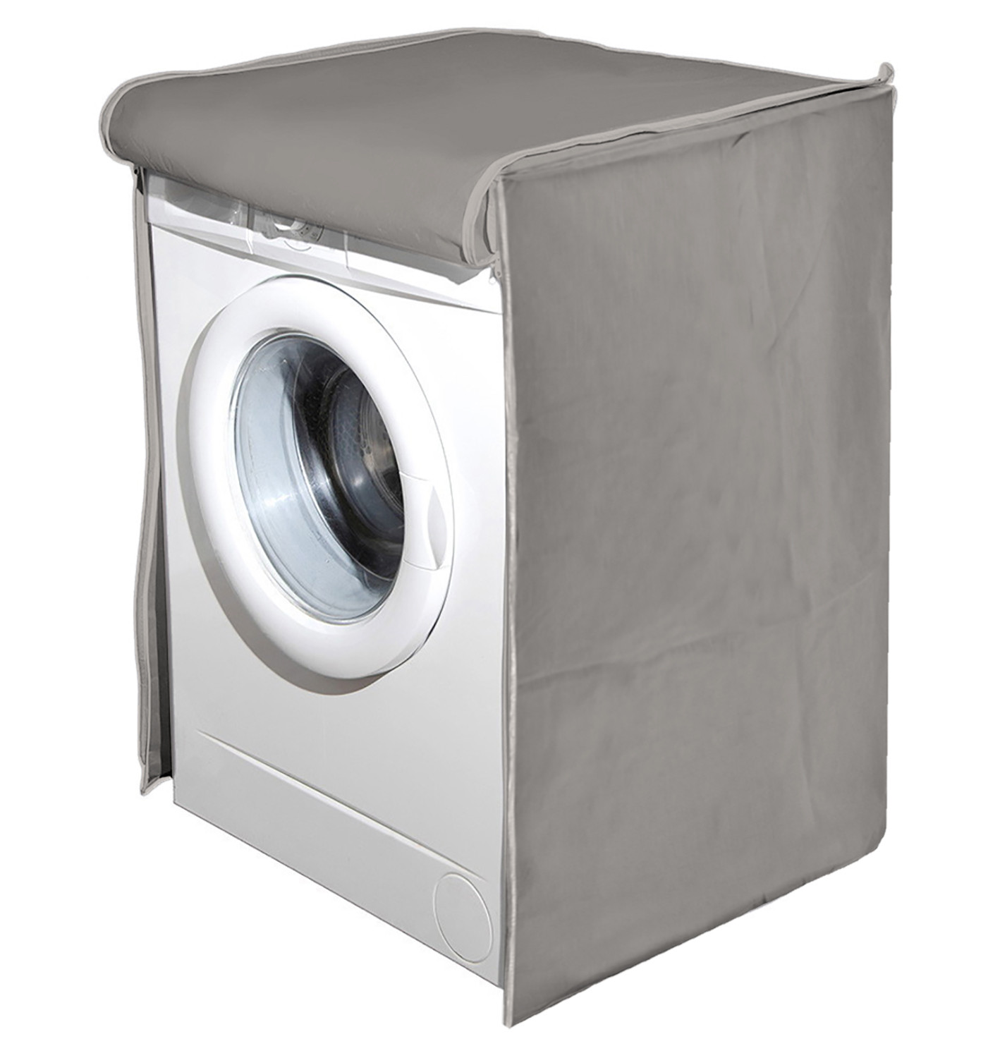 Kuber Industries Water Proof Dust Proof PVC Front Load Washing Machine Cover (Grey)-HS43KUBMART26741