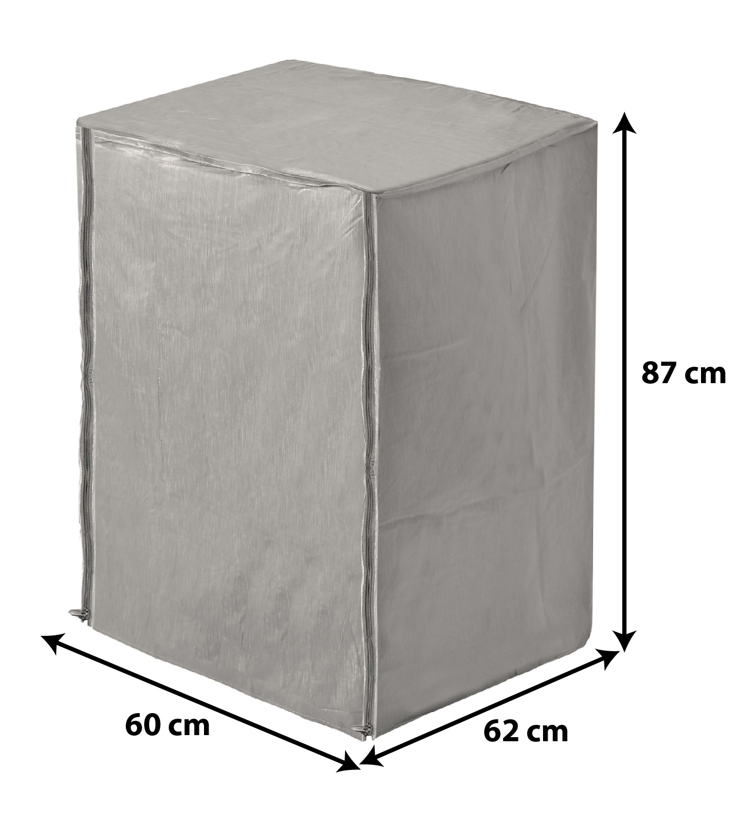 Kuber Industries Water Proof Dust Proof PVC Front Load Washing Machine Cover (Grey)-HS43KUBMART26741