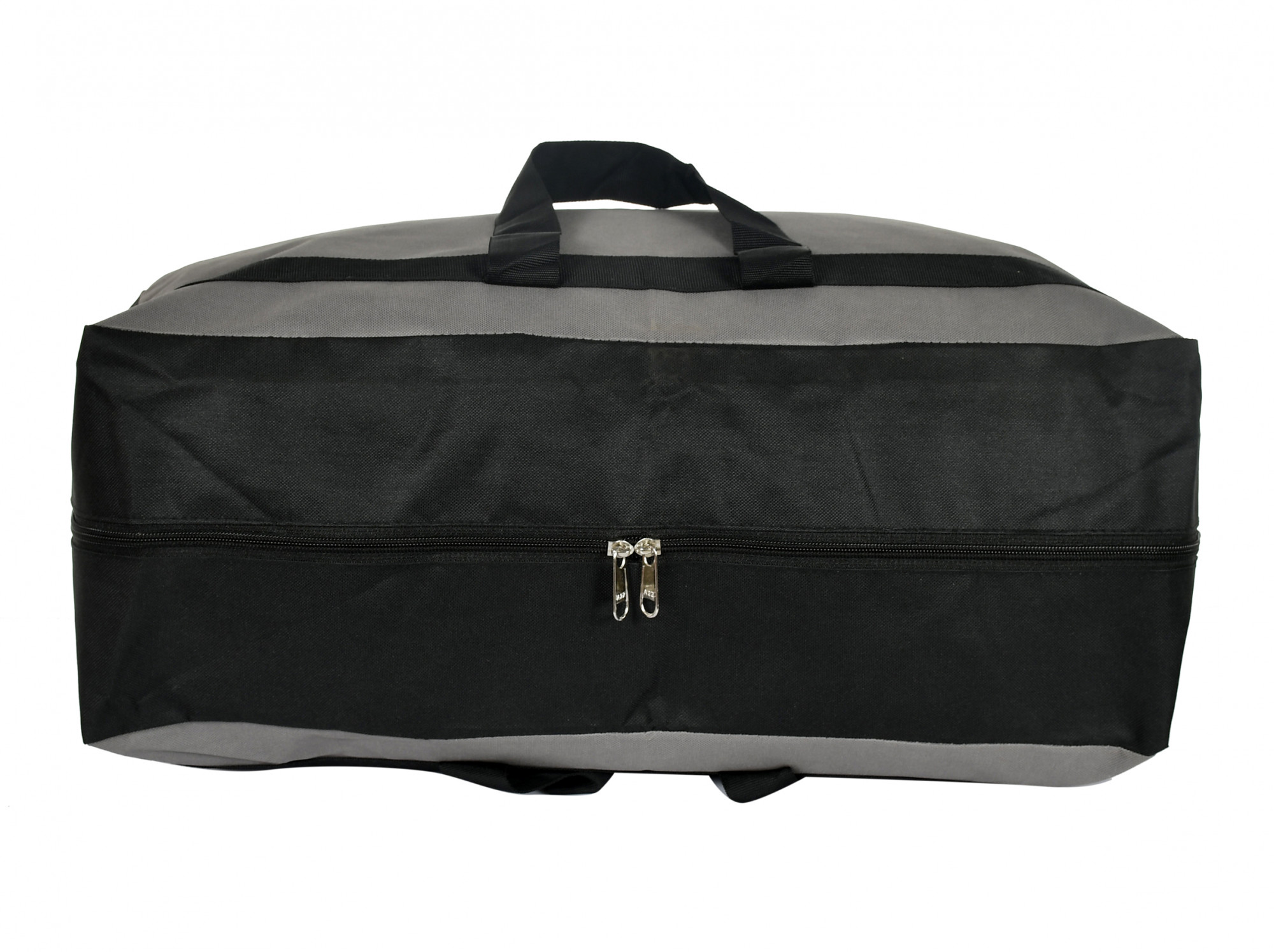 Kuber Industries Water Resistant Storage Bag, Folding Organizer Bag, Under Bed Storage, College Carrying Bag for Bedding Comforters, Blanket, Clothes With Front Small Tranasparent Pocket,Set of 2 (Black & Grey)