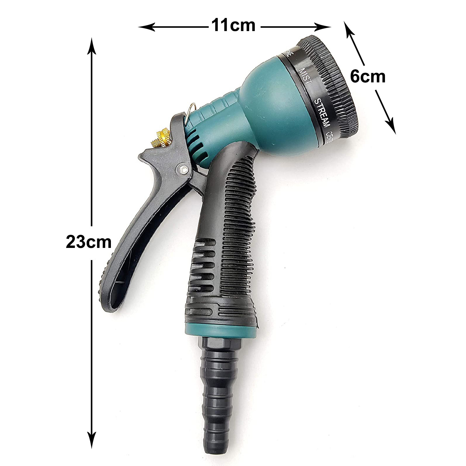Kuber Industries Water Spray Gun|Plastic 8 Adjustable High Pressure Hose Nozzles Spray|Used for Car,Bike,Gardening Wash (Green)