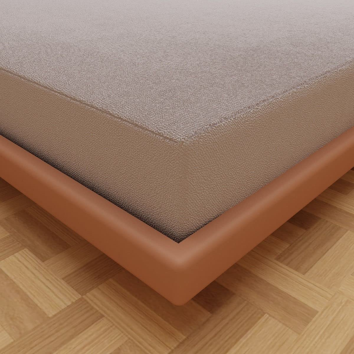 Kuber Industries Waterproof Double Bed Mattress Cover|Breathable Terry Cotton Surface & Elastic Fitted Mattress Protector,6 x 6.5 Ft. (Gray)