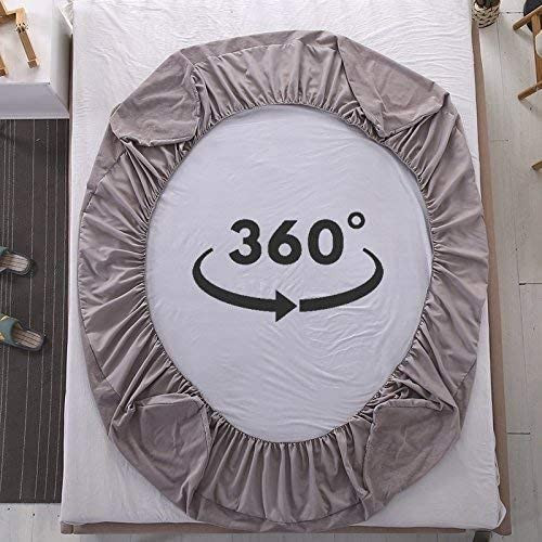 Kuber Industries Waterproof Double Bed Mattress Cover|Breathable Terry Cotton Surface & Elastic Fitted Mattress Protector,6 x 6.5 Ft. (Gray)