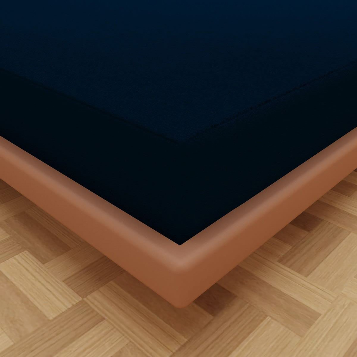 Kuber Industries Waterproof Double Bed Mattress Cover|Breathable Terry Cotton Surface & Elastic Fitted Mattress Protector,6 x 6.5 Ft. (Dark Blue)