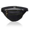 Waterproof Waist Bag for Women & Men | Fanny Pack & Side Belt Bag for Travel | Chest Passport Pouch | Black