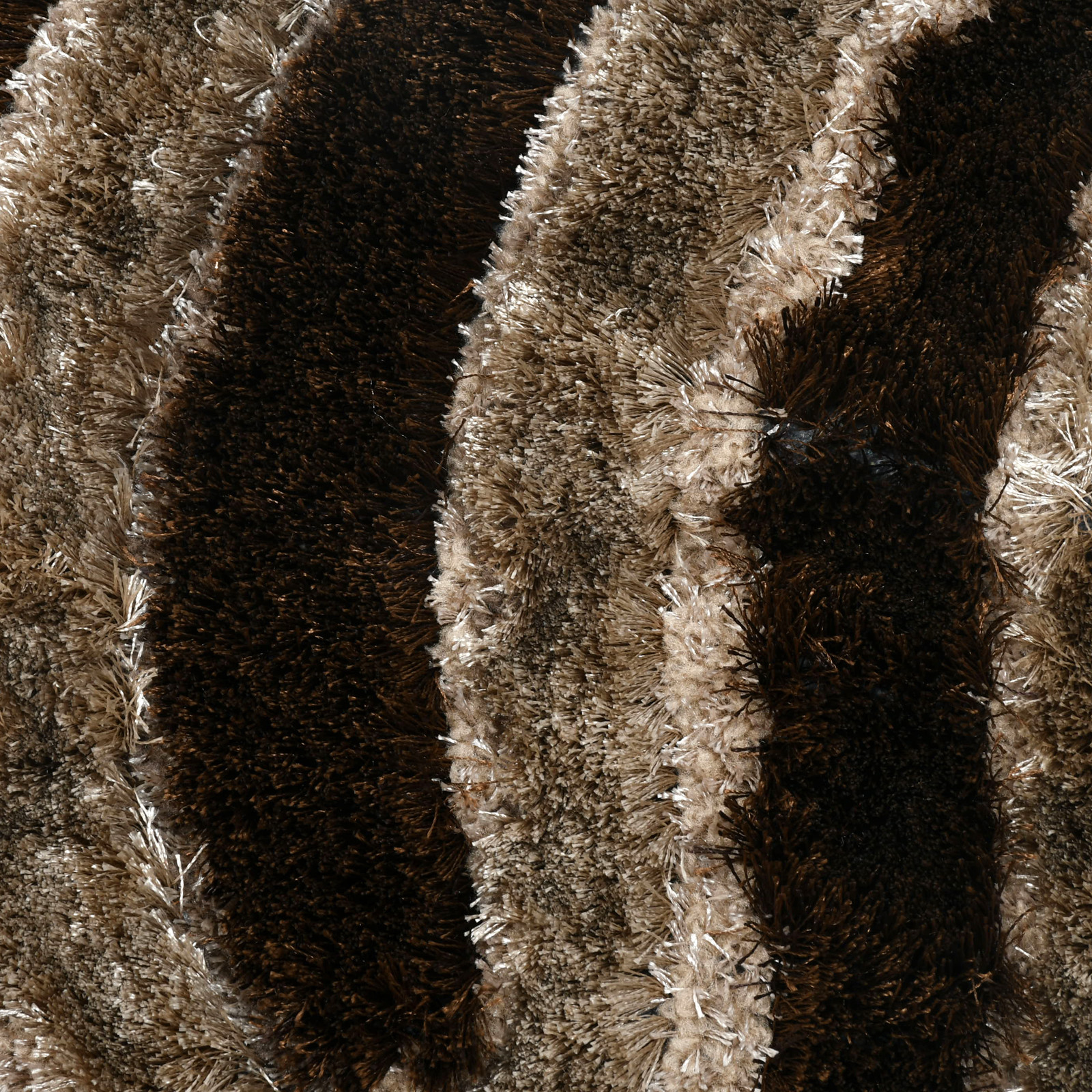 Kuber Industries Wave Design Soft, lightweigth Velvet Doormat/ Floor Mat (Brown)