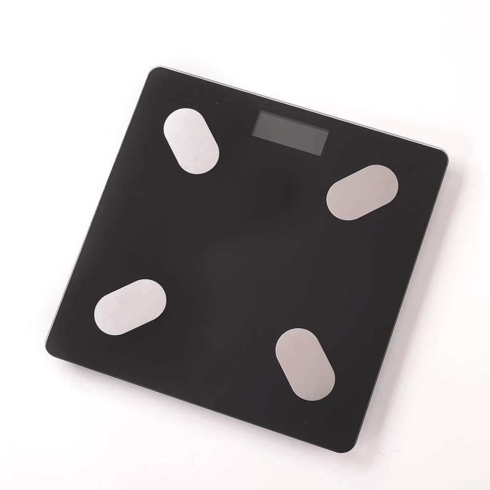 Kuber Industries Weighing Scale armoured glass|Weight Machine For Body Weight|Capicity &quot;180&quot; KG (Black)