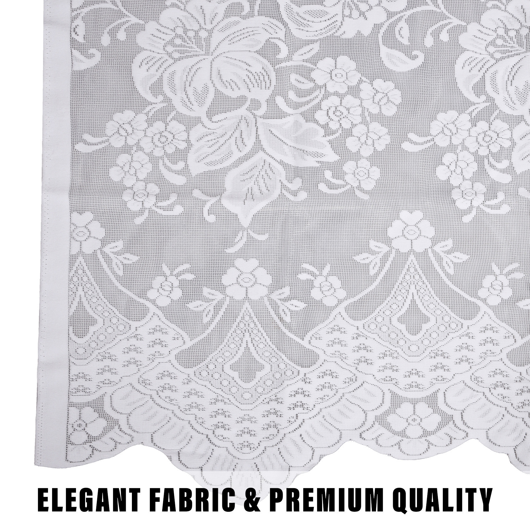 Kuber Industries Window Curtain  Darkening Window Curtains  Sheer Curtain with 8 Rings  Parda for Living Room  Drapes for Bedroom  Net Frill Window Curtain  5 Ft  SY27  White