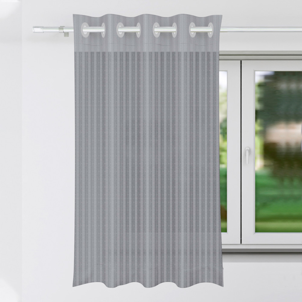 Kuber Industries Window Curtain | Sheer Window Curtains | Parda for Living Room | Drapes for Bedroom | Window Curtain Parda for Home Décor | Lining Net | 5 Feet | Gray