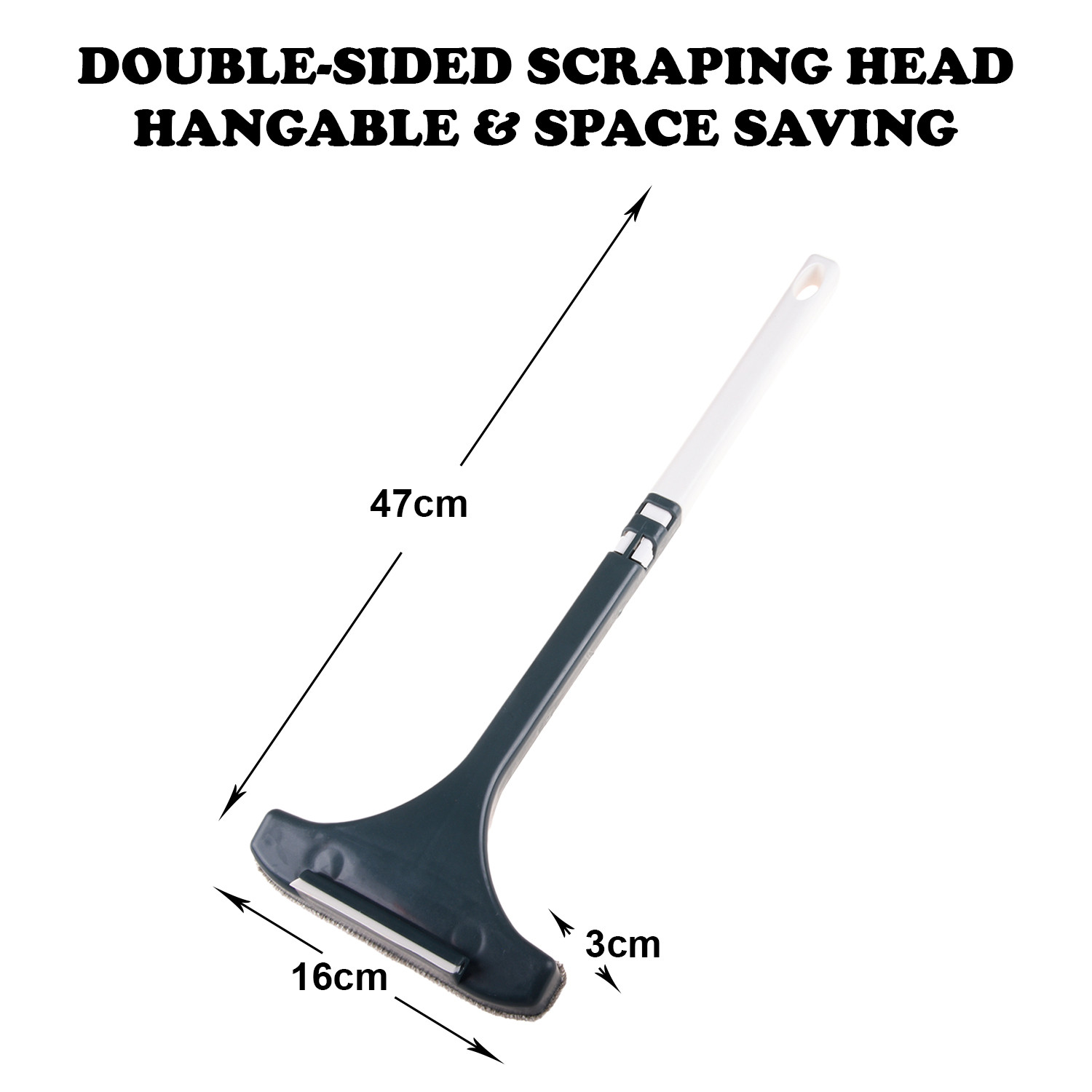 Kuber Industries Wiper | Plastic 2 In 1 Mesh Cleaning Brush | Window Cleaning Brush with Detachable Handle | Wiper For Glass Cleaning | 3 Pcs Set | Multicolor