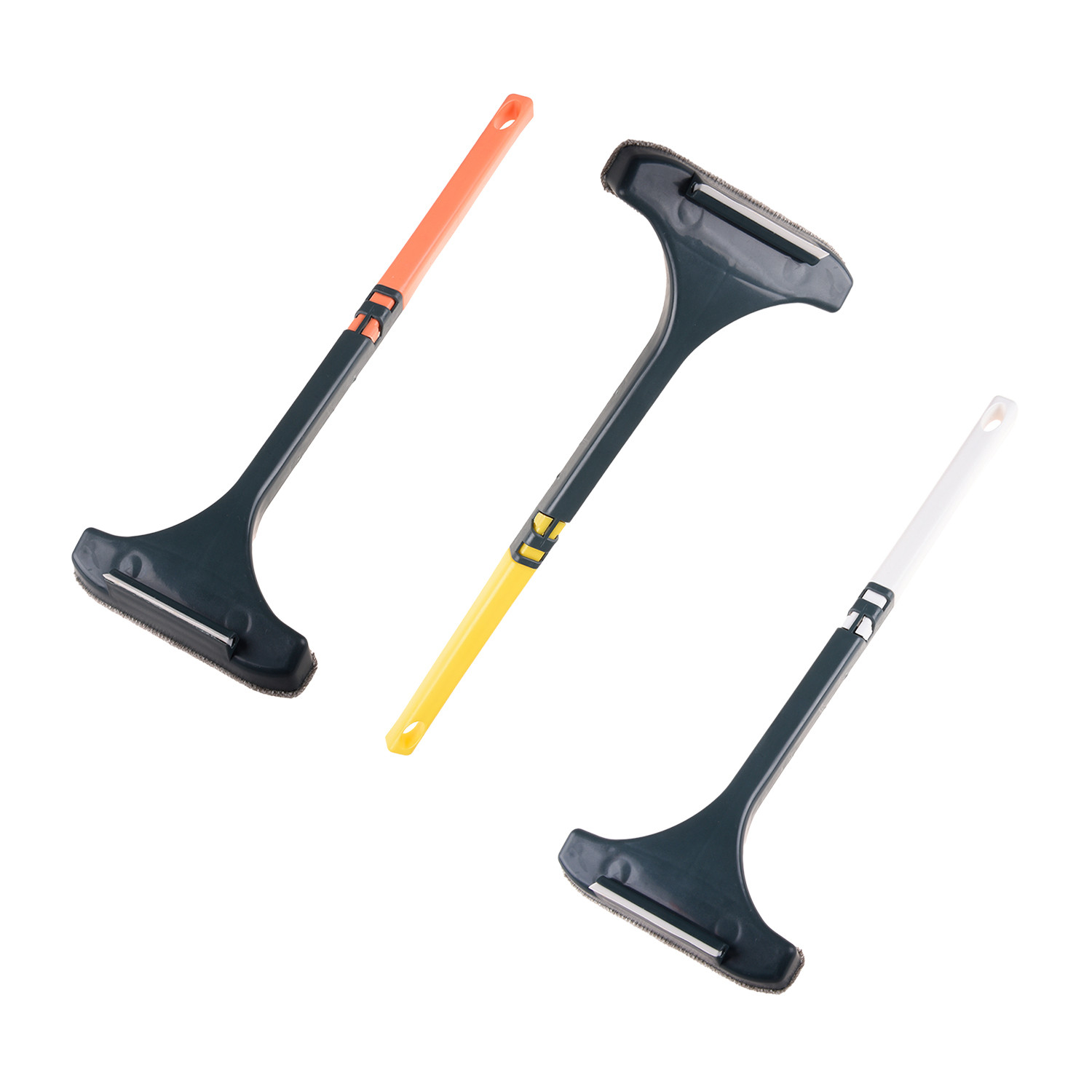 Kuber Industries Wiper | Plastic 2 In 1 Mesh Cleaning Brush | Window Cleaning Brush with Detachable Handle | Wiper For Glass Cleaning | 3 Pcs Set | Multicolor