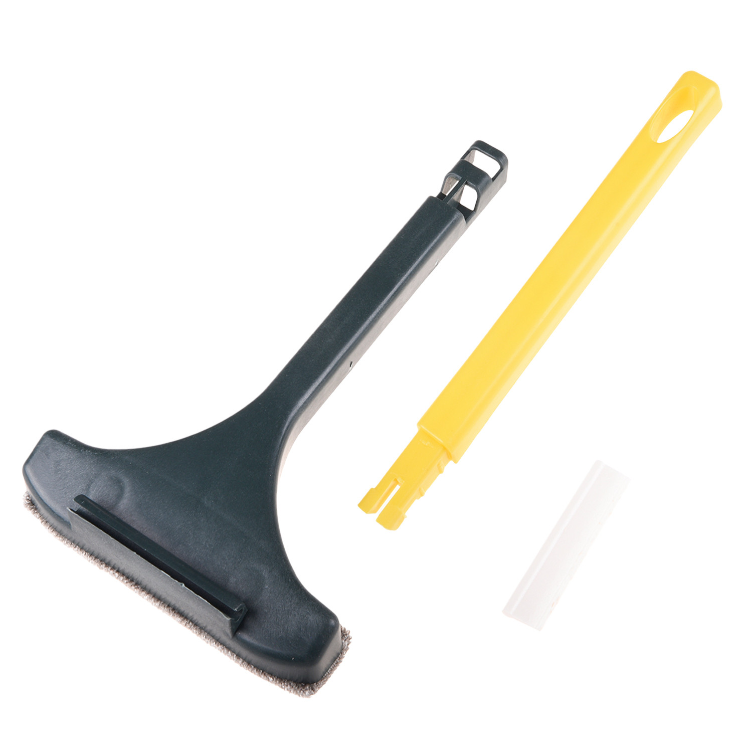Kuber Industries Wiper | Plastic 2 In 1 Mesh Cleaning Brush | Window Cleaning Brush with Detachable Handle | Wiper For Glass Cleaning | 3 Pcs Set | Multicolor