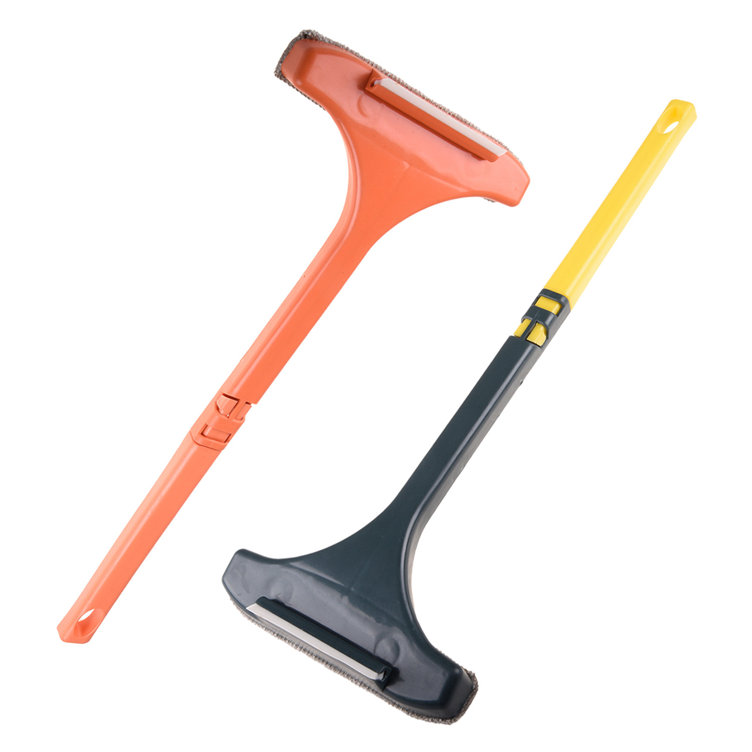 Kuber Industries Wiper | Plastic 2 In 1 Mesh Cleaning Brush | Window Cleaning Brush with Detachable Handle | Wiper For Glass Cleaning | 3 Pcs Set | Multicolor