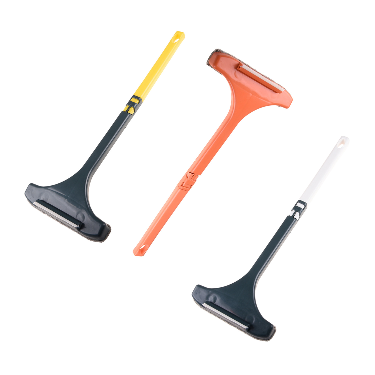 Kuber Industries Wiper | Plastic 2 In 1 Mesh Cleaning Brush | Window Cleaning Brush with Detachable Handle | Wiper For Glass Cleaning | 3 Pcs Set | Multicolor