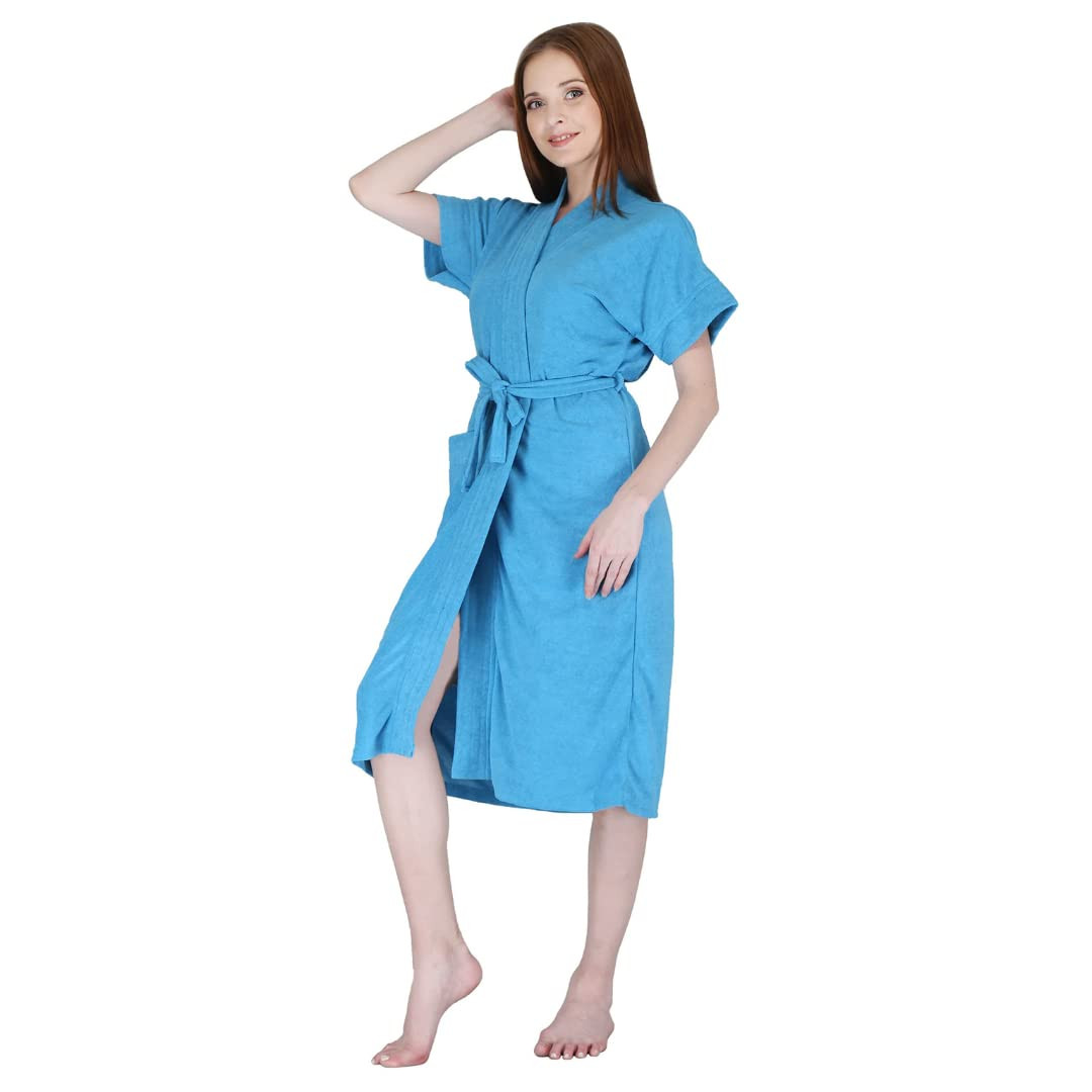 Women's Bathrobe Viken Blue - Pellevävare.com