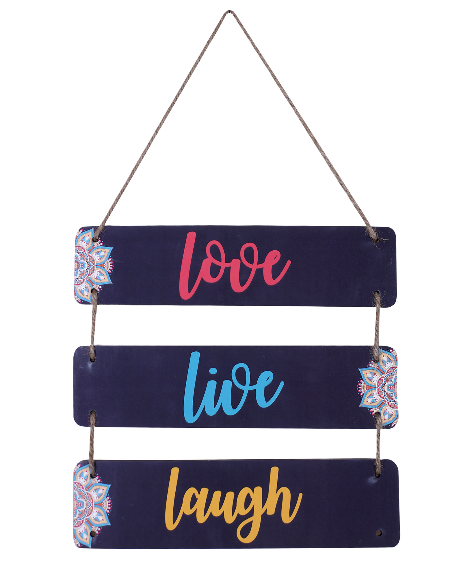 Kuber Industries Wooden 3 Layered Meaningfull