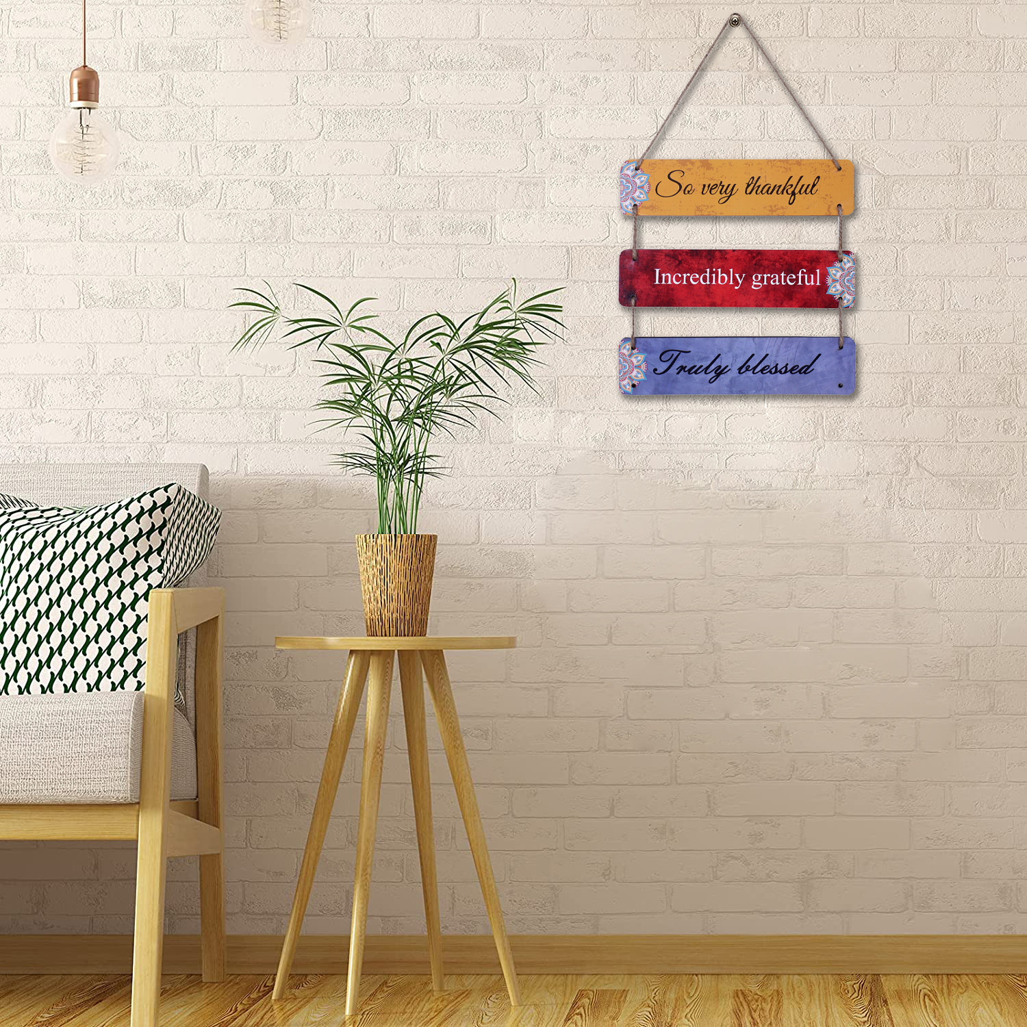 Kuber Industries Wooden 3 Layered Motivational & Meaningfull Wall Hanging Quotes For Home,Office Decoration (Multicolor)