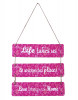 Kuber Industries Wooden 3 Layered Motivational &amp; Meaningfull Wall Hanging Quotes For Home,Office Decoration (Pink)