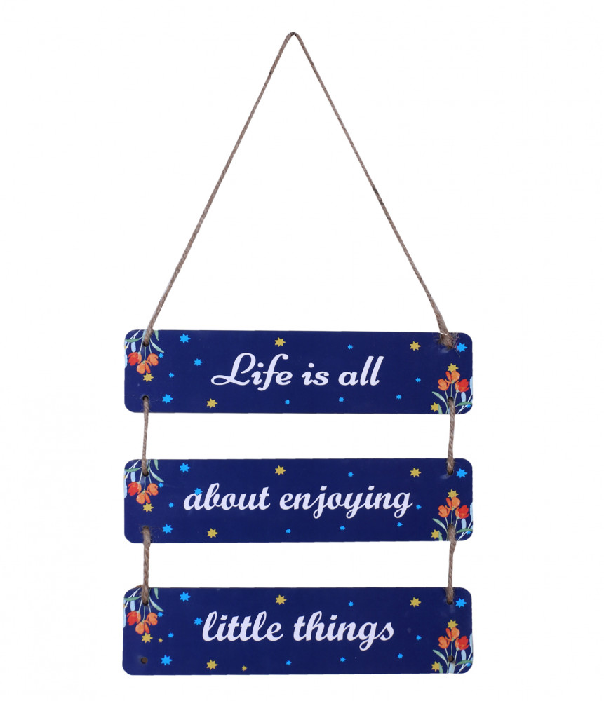 Kuber Industries Wooden 3 Layered Motivational &amp; Meaningfull Wall Hanging Quotes For Home,Office Decoration (Blue)