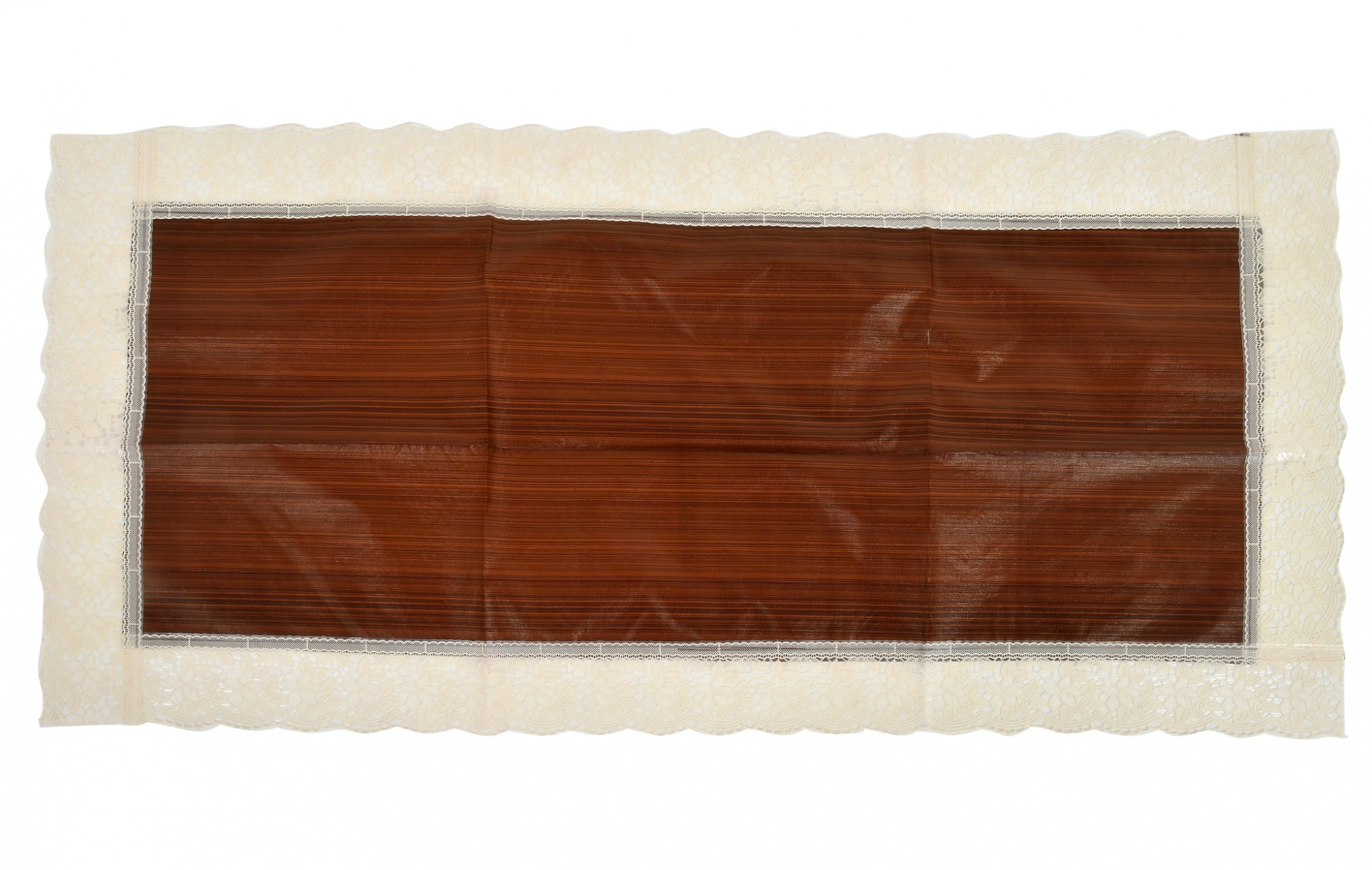 Kuber Industries Wooden Design PVC Table Runner For Farmhouse Dinner, Holiday Parties, Wedding, Events, Décor, 18