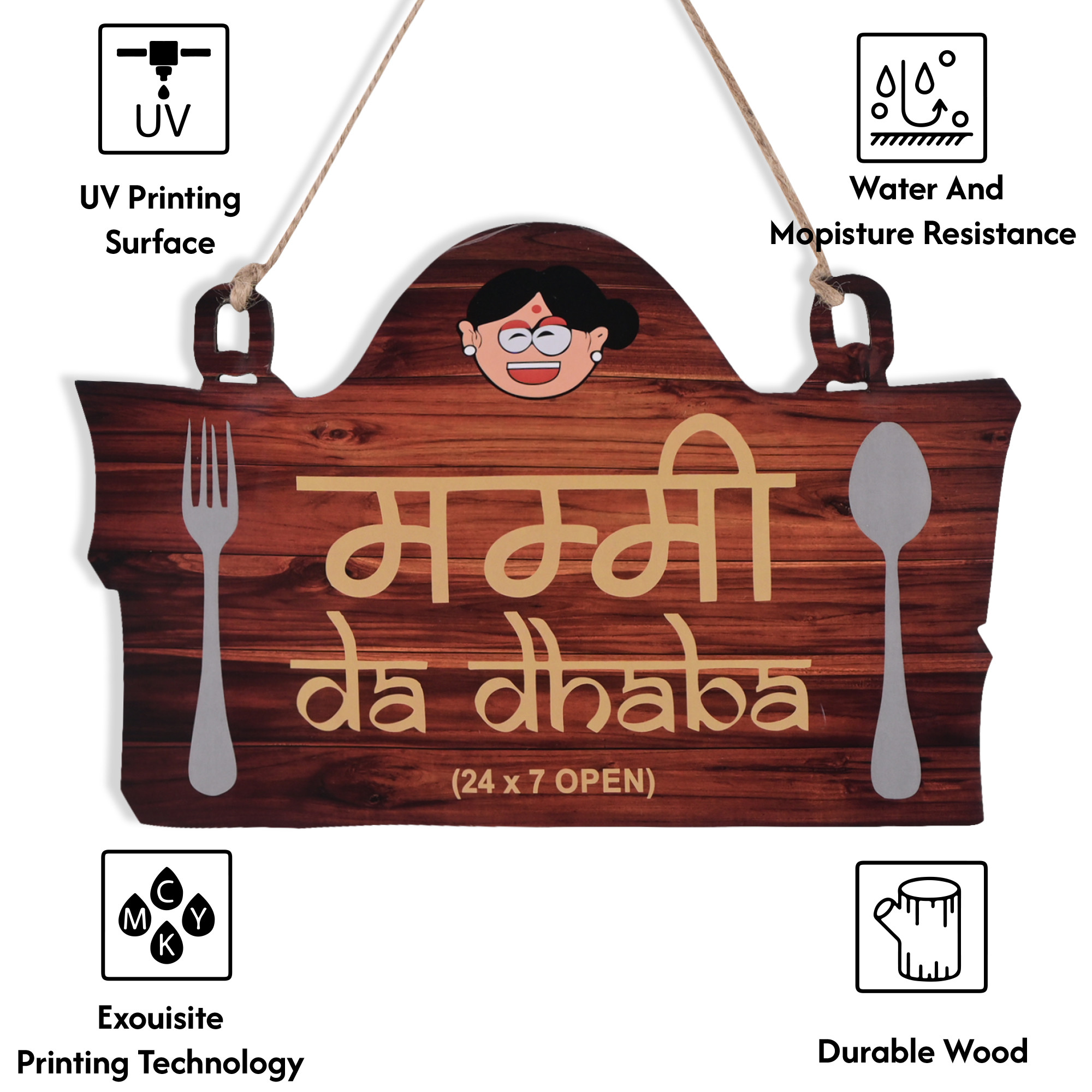 Kuber Industries Wooden Inspirational Quotes Wall Hanging Decoration for Living Room Bedroom  Office  Wall Art Home Decor Items for Hall Entry Door  Staircase   Brown