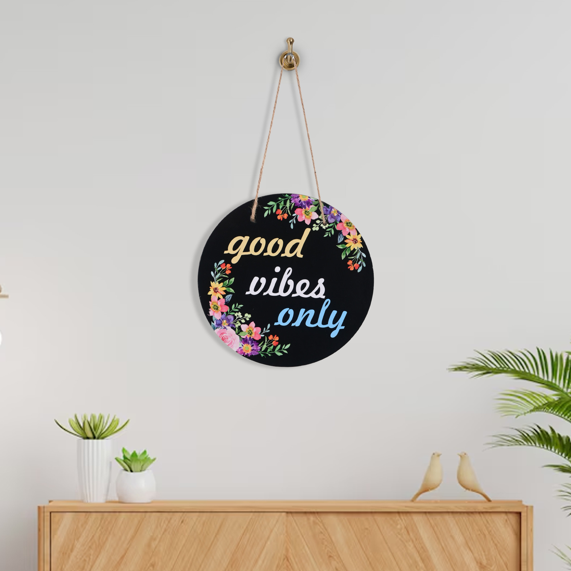 Kuber Industries Wooden Inspirational Quotes Wall Hanging Decoration for Living Room Bedroom  Office  Wall Art Home Decor Items for Hall Entry Door  Staircase   Black