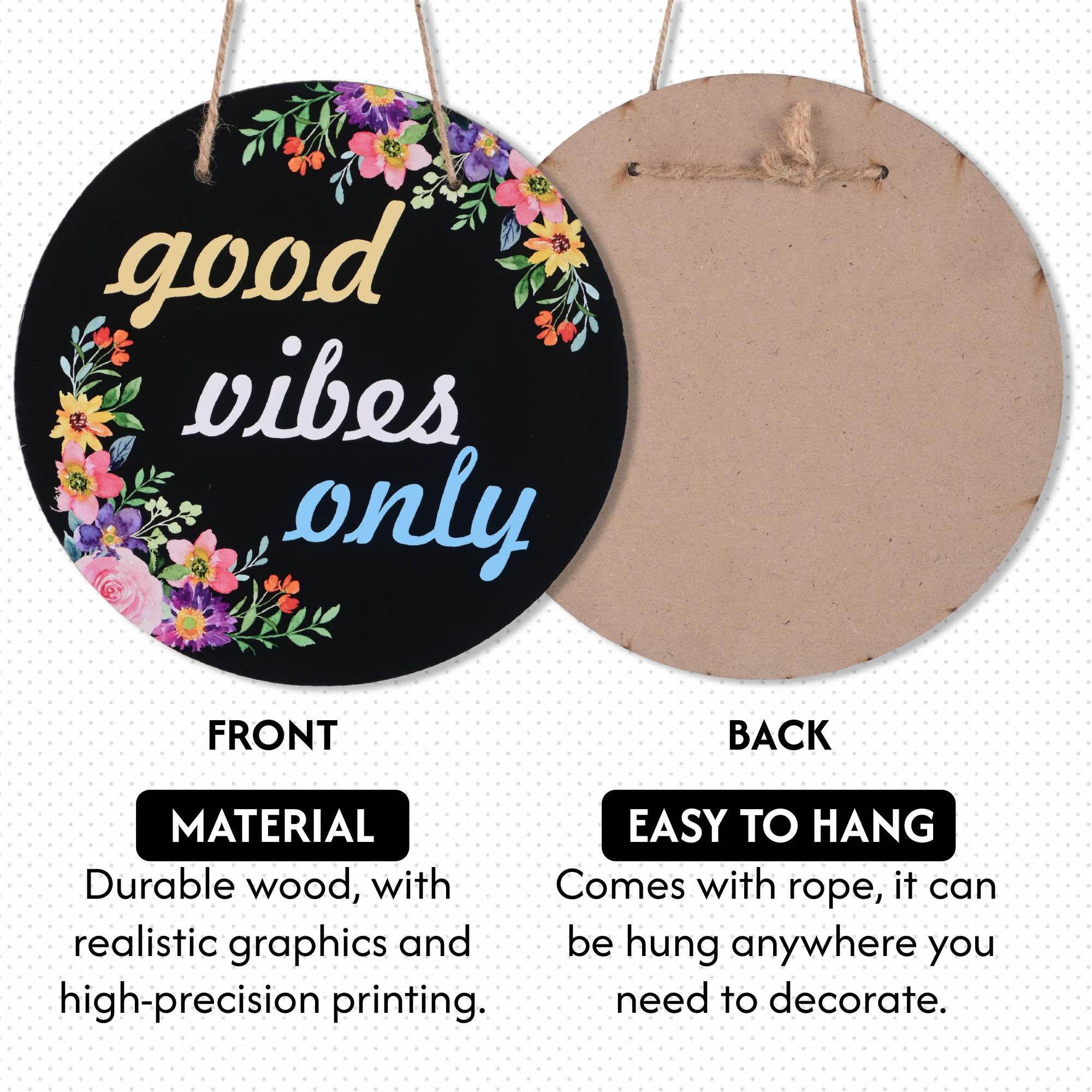 Kuber Industries Wooden Inspirational Quotes Wall Hanging Decoration for Living Room Bedroom  Office  Wall Art Home Decor Items for Hall Entry Door  Staircase   Black