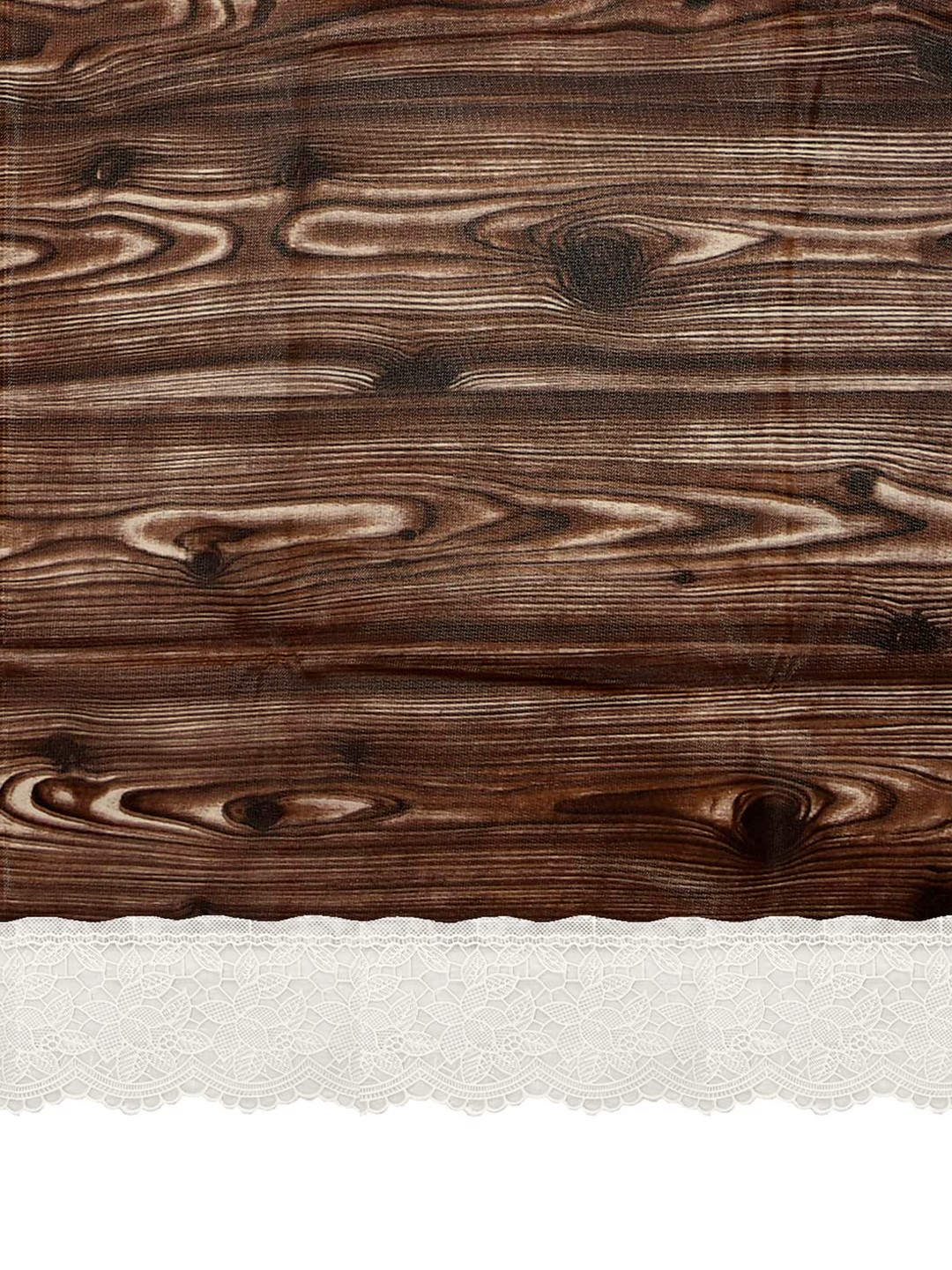 Kuber Industries Wooden Print PVC Center Table Cover/Table Cloth For Home Decorative Luxurious 4 Seater, 60
