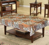 Kuber Industries Wooden Print Reversable PVC Center Table Cover For Home Decorative Luxurious 4 Seater, 60&quot;x36&quot; (Brown) 54KM4268