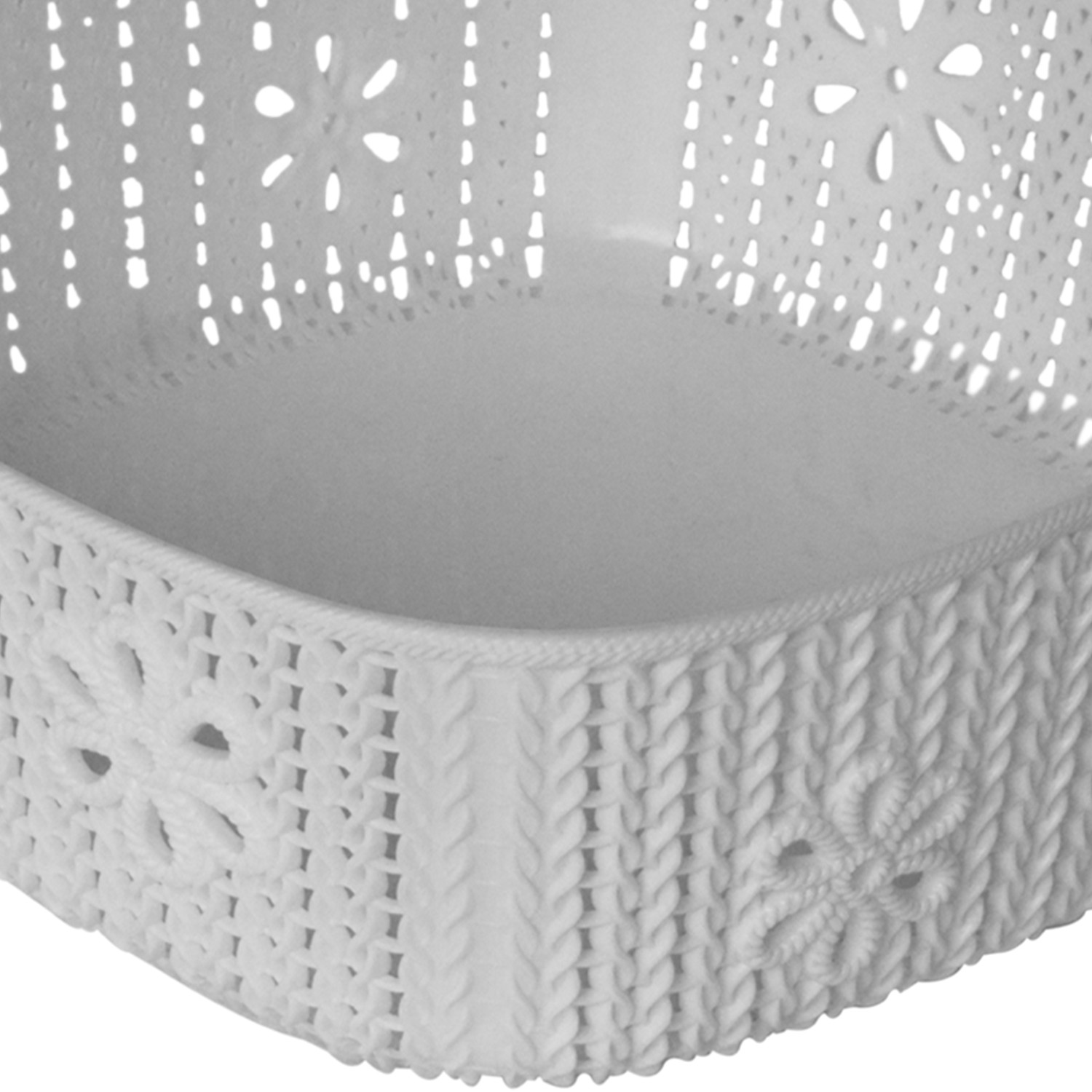 Kuber Industries Woven Design Multipurpose Square Shape Basket Ideal for Friuts, Vegetable, Toys Small, Medium, Large Pack of 3 (Grey)
