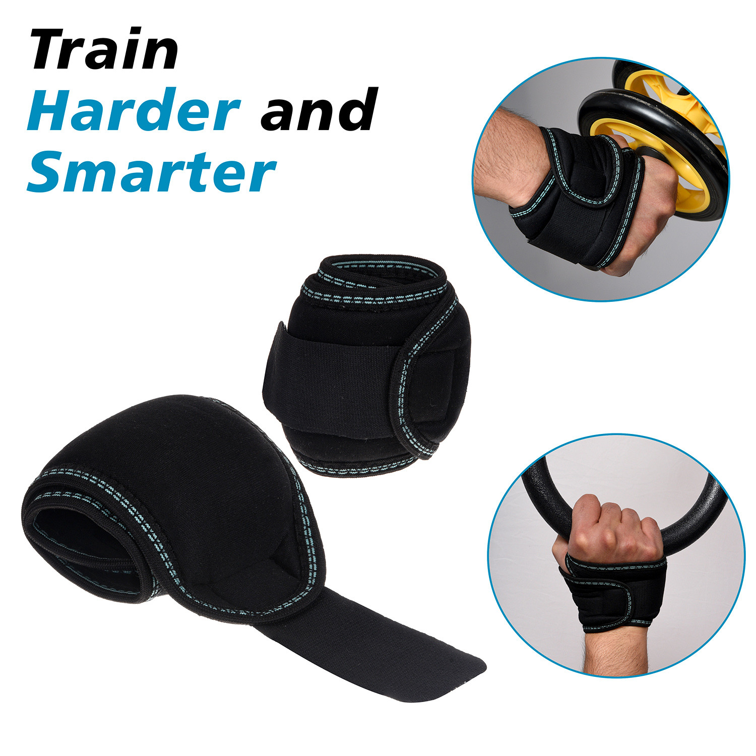 Kuber Industries Wrist Brace with Thumb Loop | Drytex Wrist Supporter for Gym | Nylon Wrist Wrap Band Strap for Men and Women | Pain Relief Band | 1 Piece | Black