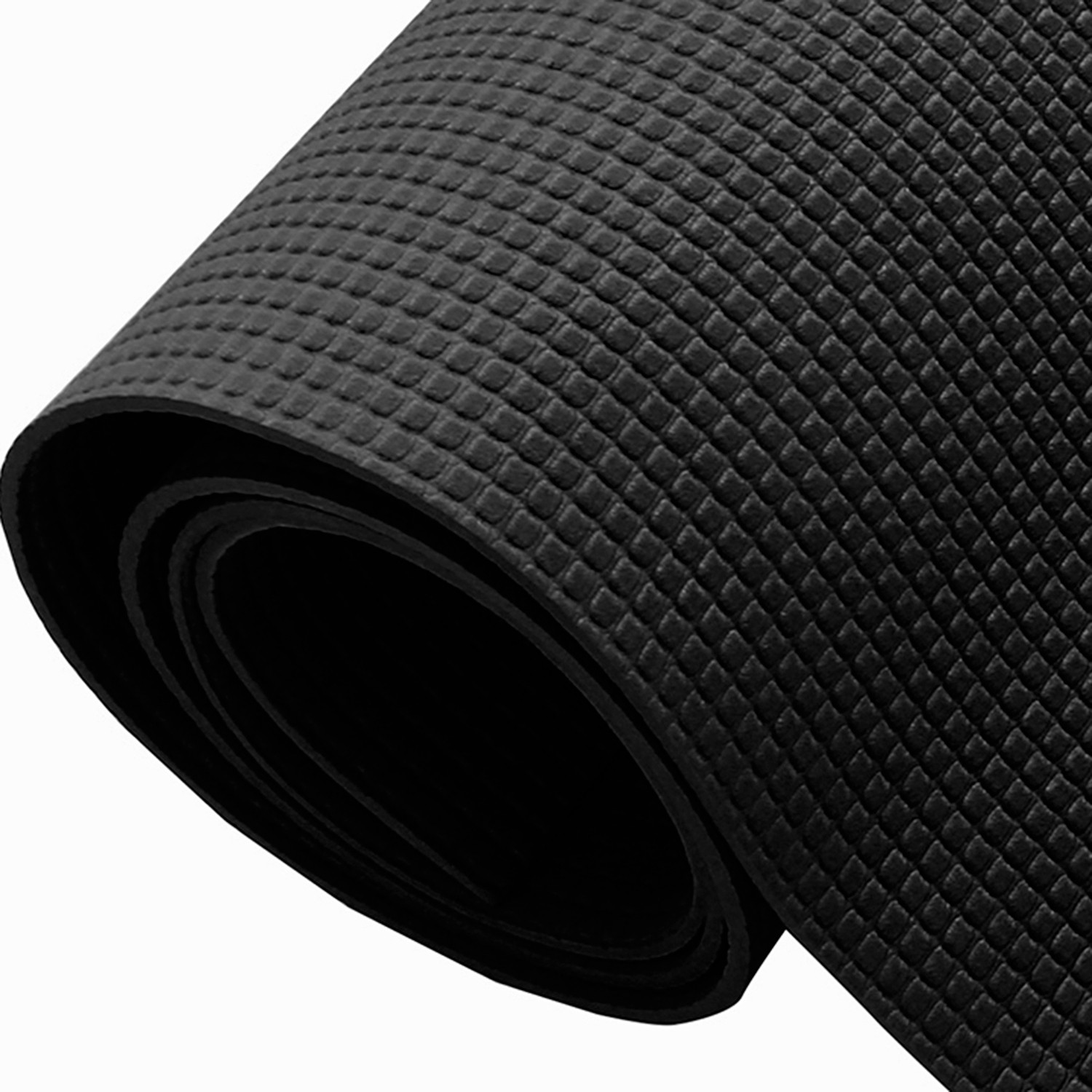 Kuber Industries Yoga Mat | Eva Foam Workout Mat | Anti-Skid Exercise Mat | Gym Yoga Mat | Yoga Mat for Women | Yoga Mat for Men | 4 MM | Black