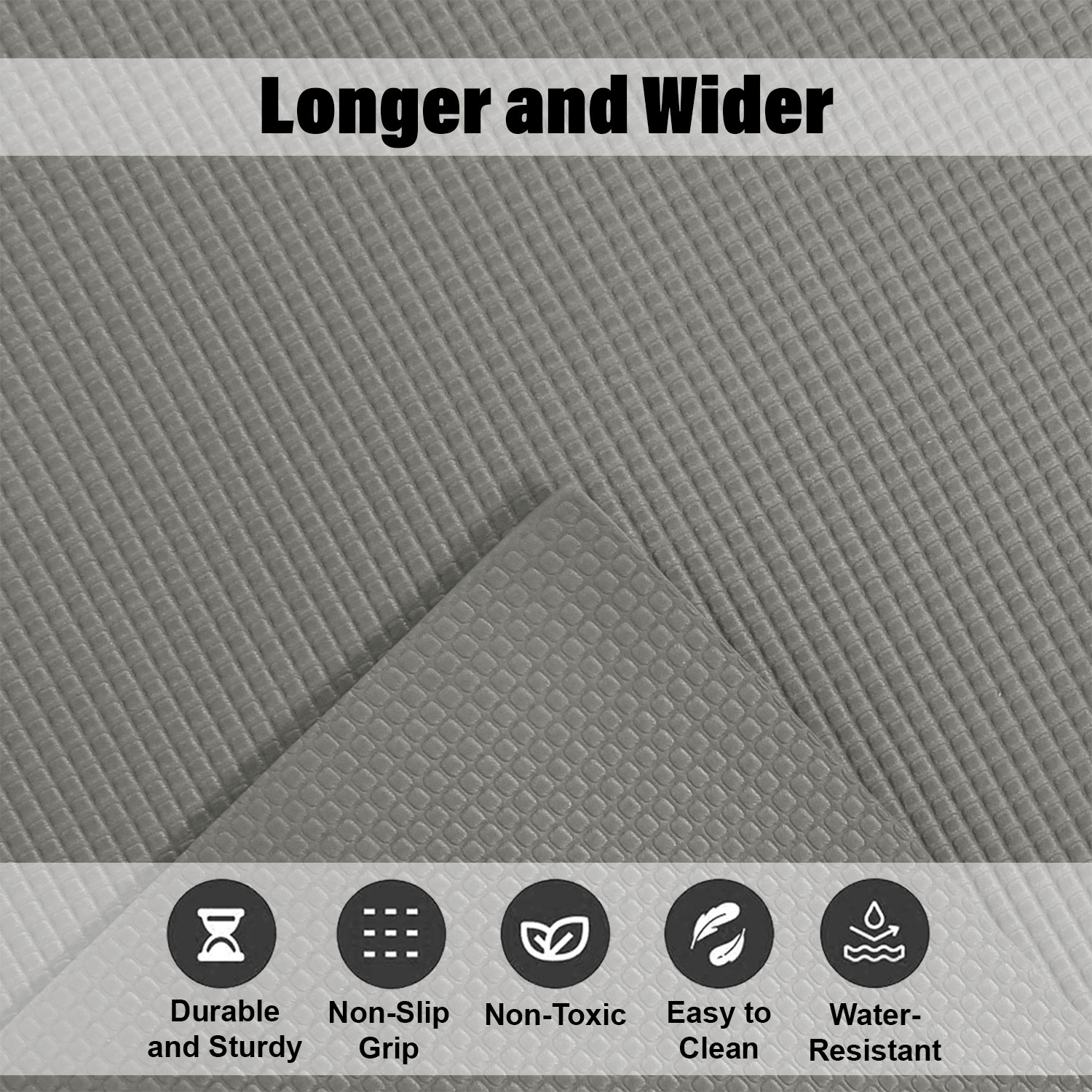 Kuber Industries Yoga Mat | Eva Foam Workout Mat | Anti-Skid Exercise Mat | Gym Yoga Mat | Yoga Mat for Women | Yoga Mat for Men | 4 MM | Gray
