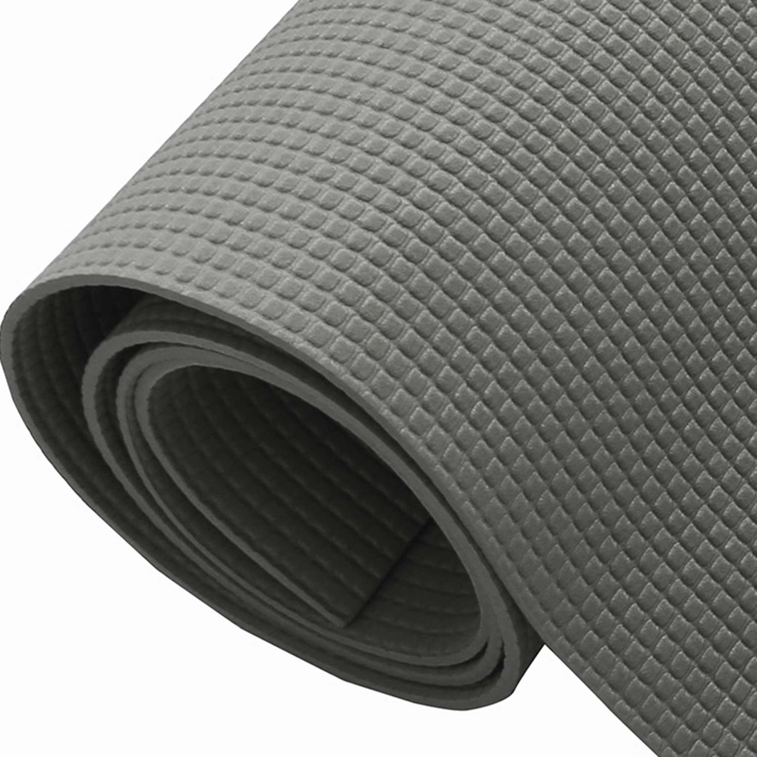 Kuber Industries Yoga Mat | Eva Foam Workout Mat | Anti-Skid Exercise Mat | Gym Yoga Mat | Yoga Mat for Women | Yoga Mat for Men | 4 MM | Gray