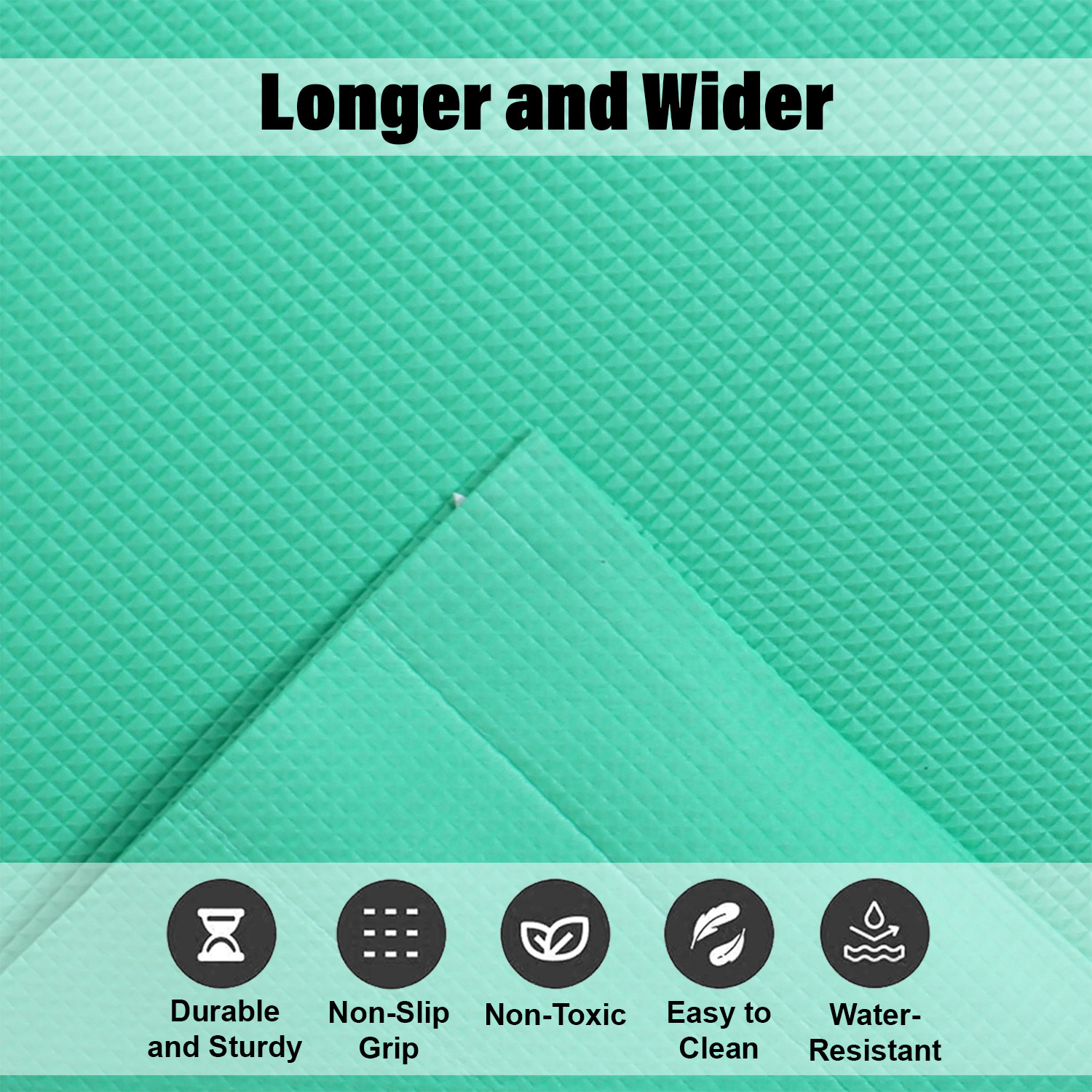 Kuber Industries Yoga Mat | Eva Foam Workout Mat | Anti-Skid Exercise Mat | Gym Yoga Mat | Yoga Mat for Women | Yoga Mat for Men | 4 MM | Green