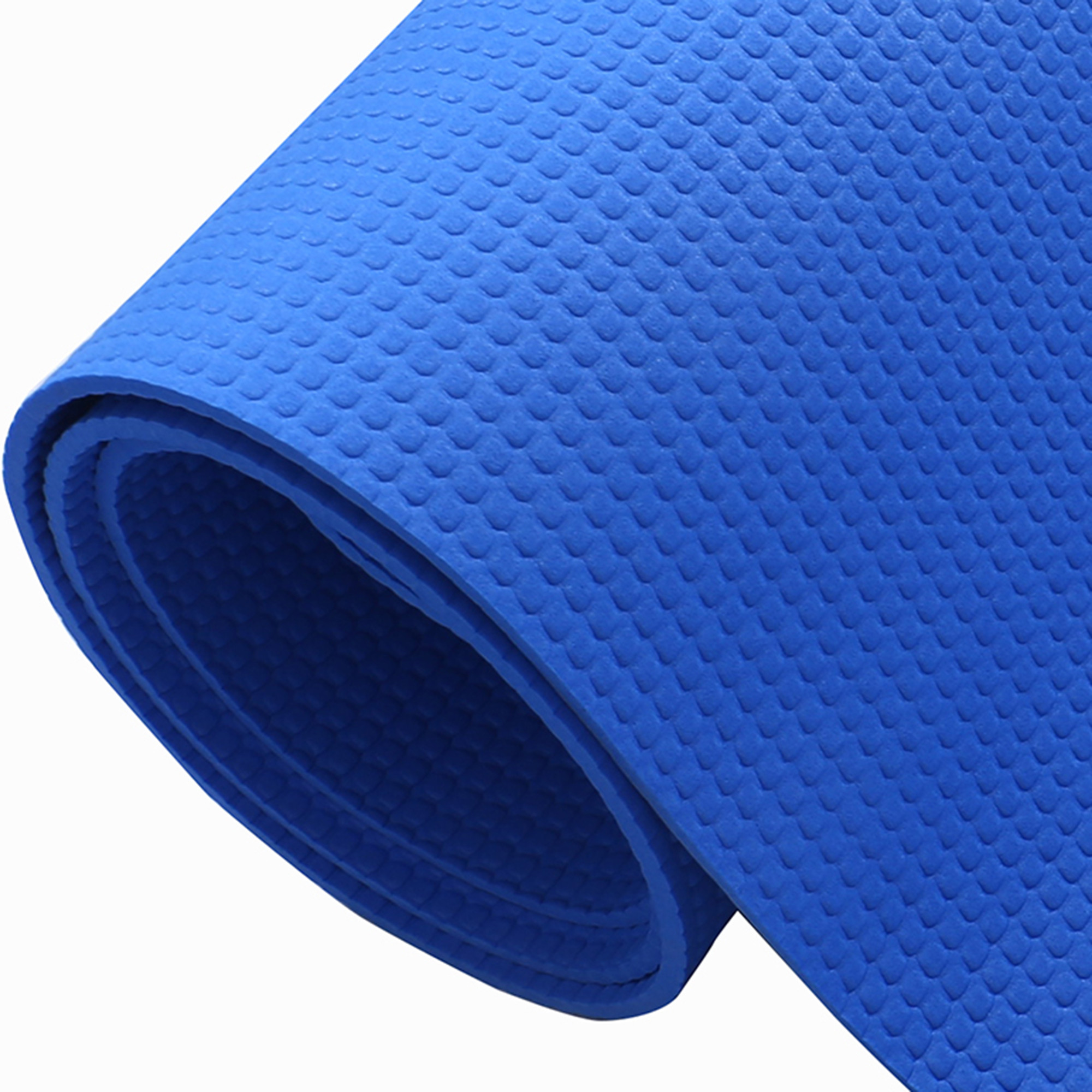 Kuber Industries Yoga Mat | Eva Foam Workout Mat | Anti-Skid Exercise Mat | Gym Yoga Mat | Yoga Mat for Women | Yoga Mat for Men | 4 MM | Blue