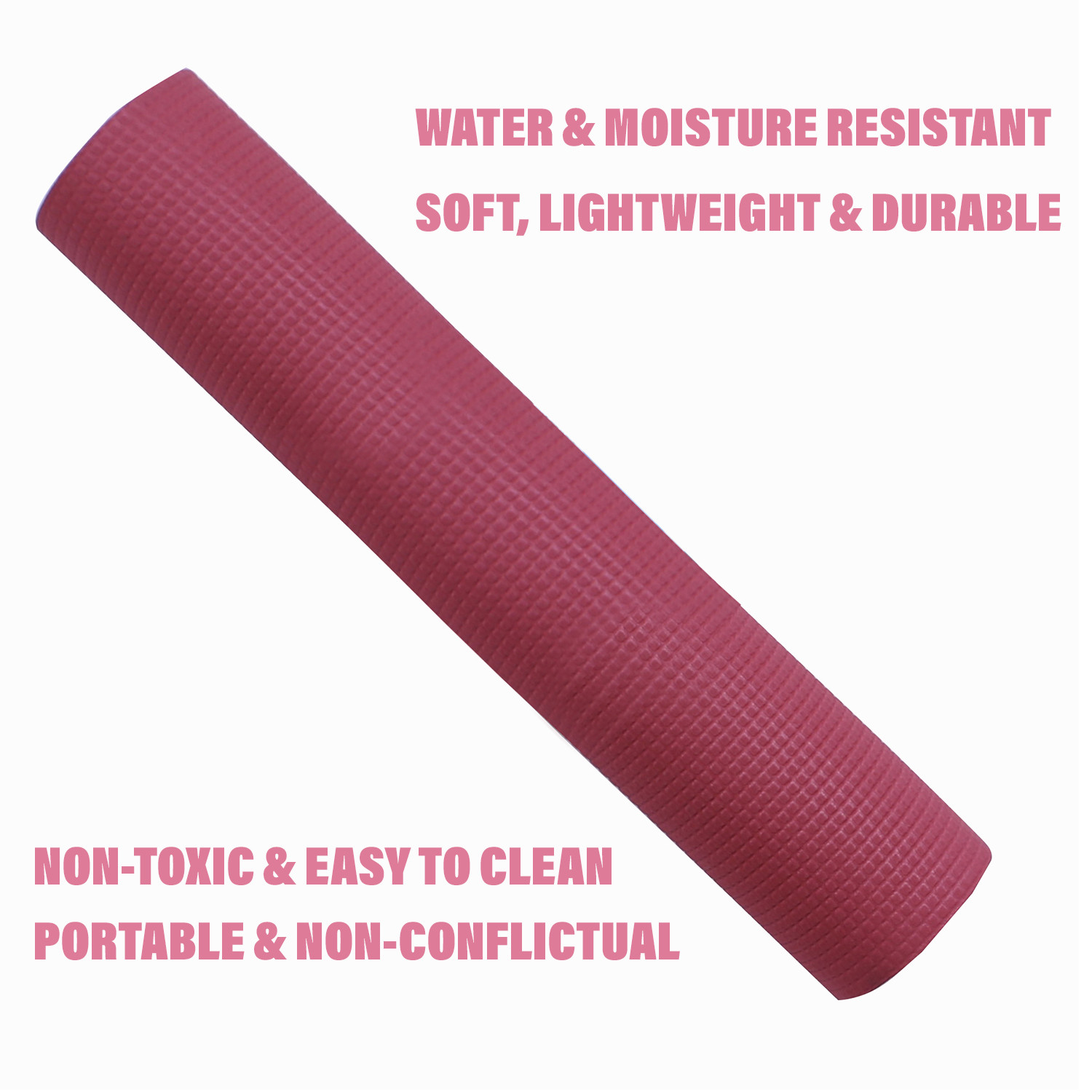 Kuber Industries Yoga Mat | Eva Foam Workout Mat | Anti-Skid Exercise Mat | Gym Yoga Mat | Yoga Mat for Women | Yoga Mat for Men | 4 MM | Maroon