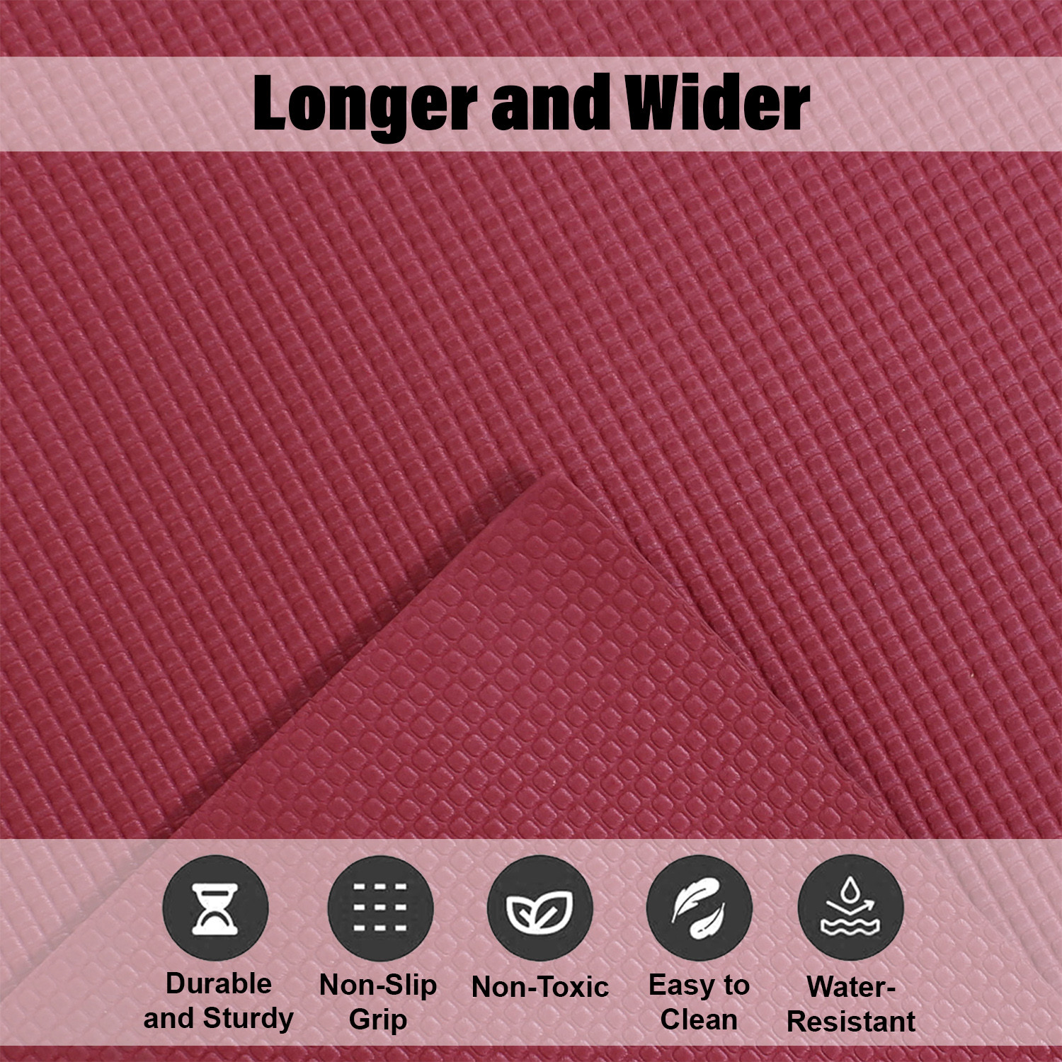 Kuber Industries Yoga Mat | Eva Foam Workout Mat | Anti-Skid Exercise Mat | Gym Yoga Mat | Yoga Mat for Women | Yoga Mat for Men | 4 MM | Maroon