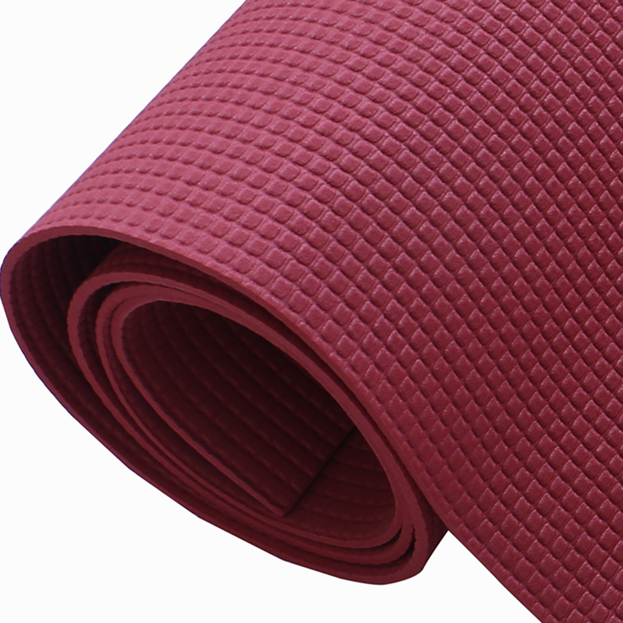 Kuber Industries Yoga Mat | Eva Foam Workout Mat | Anti-Skid Exercise Mat | Gym Yoga Mat | Yoga Mat for Women | Yoga Mat for Men | 4 MM | Maroon