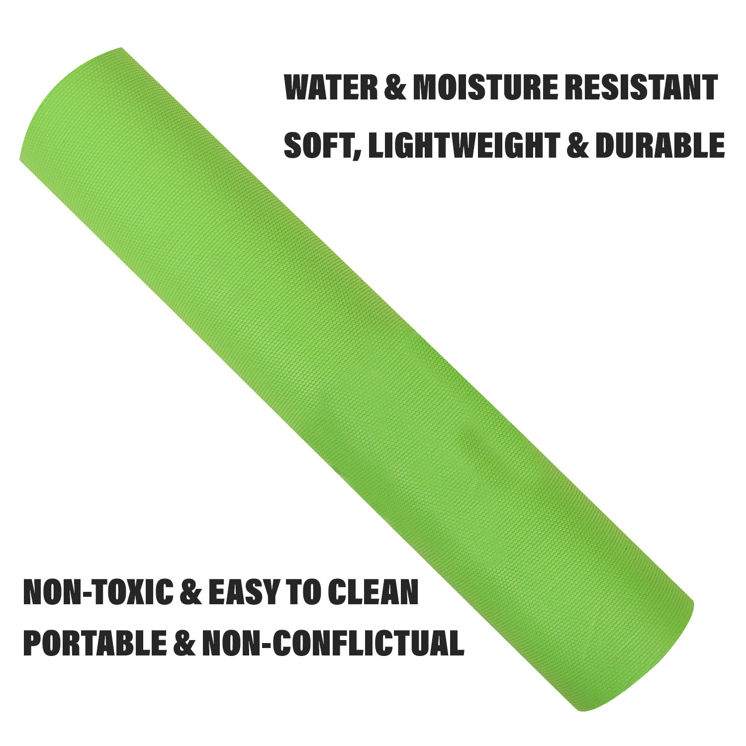 Kuber Industries Yoga Mat  Eva Foam Workout Mat  Anti-Skid Floor Exercise Mat  Carpet Mat for Gym-Fitness  Yoga Mat for Women  Yoga Mat for Men  6 MM  Green