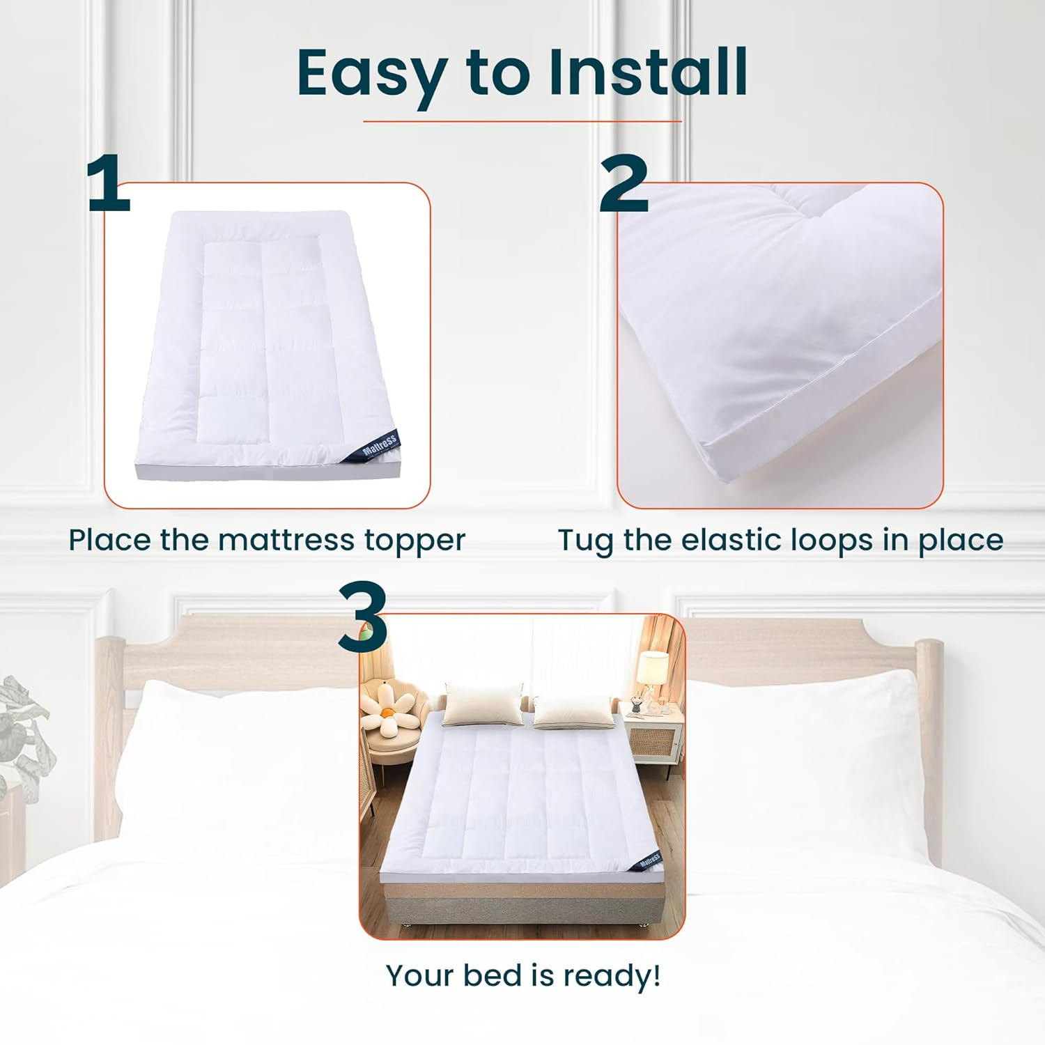Kuber IndustriesMattress Topper/Padding|Mattress For Comfortable Sleep 3 x 6.5 Feet|WHITE